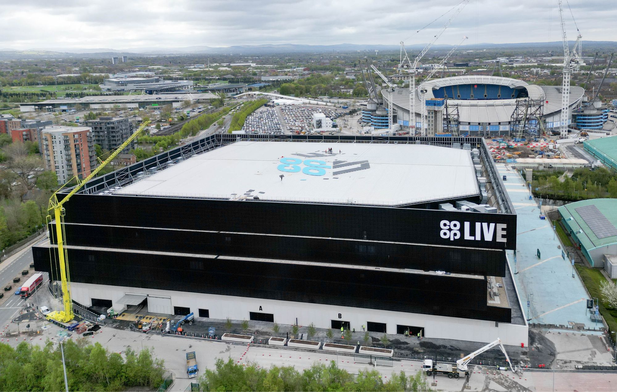 Une vue générale de la Co-op Live Arena à Manchester, au Royaume-Uni, le 23 avril 2024.