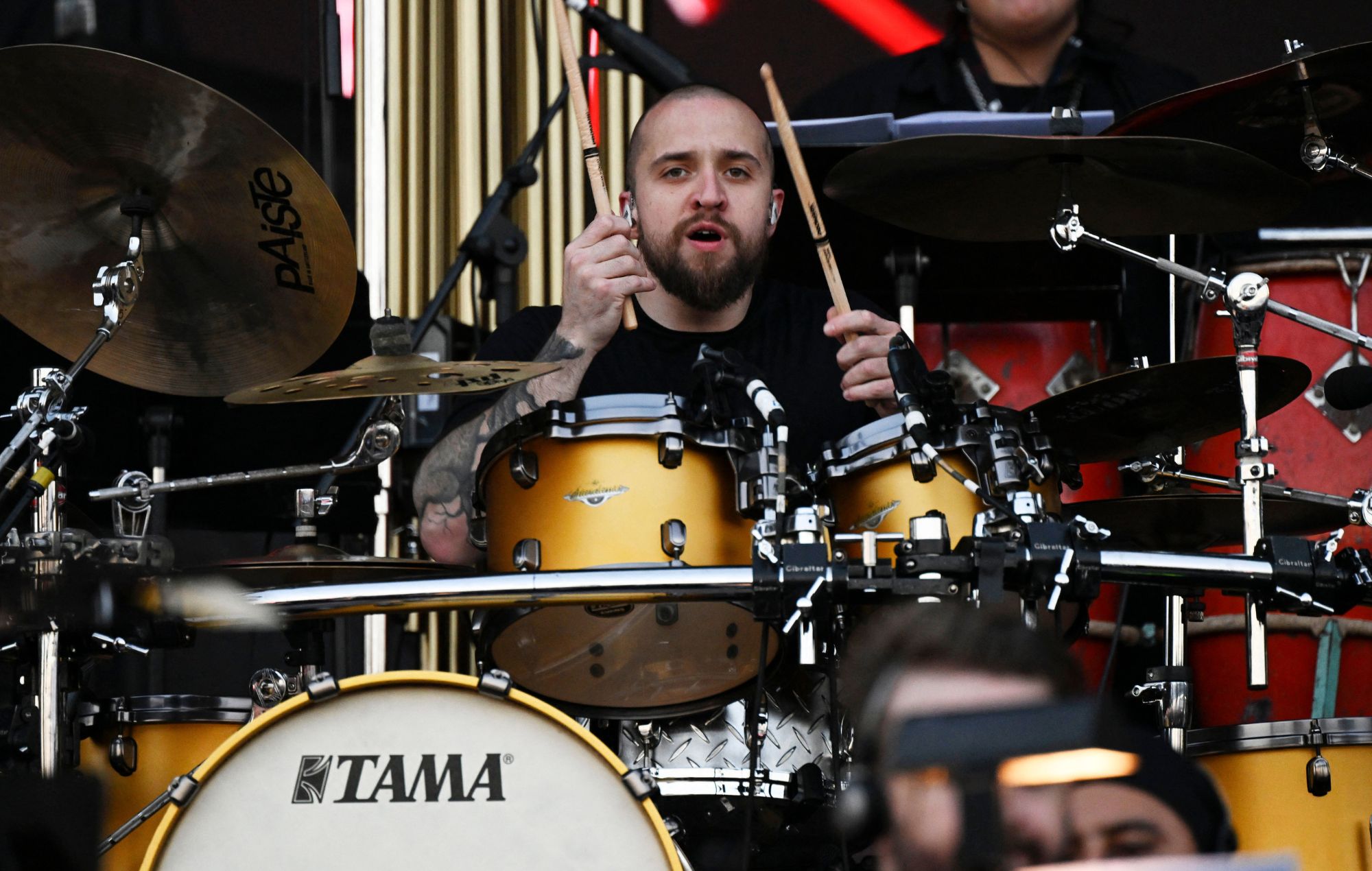 Le batteur brésilien de Sepultura, Eloy Casagrande, se produit pendant le concert