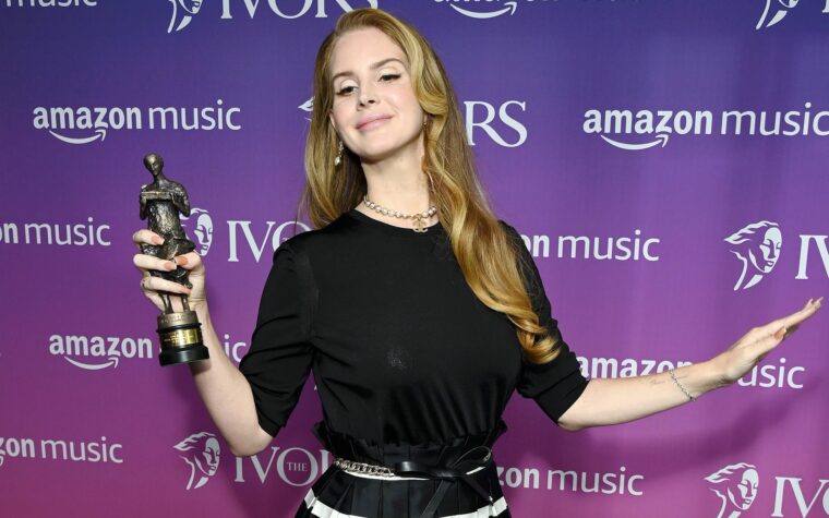 Lana Del Rey with the Special International Award during The Ivors 2024 at Grosvenor House on May 23, 2024 in London, England. (Photo by Stuart C. Wilson/Getty Images)