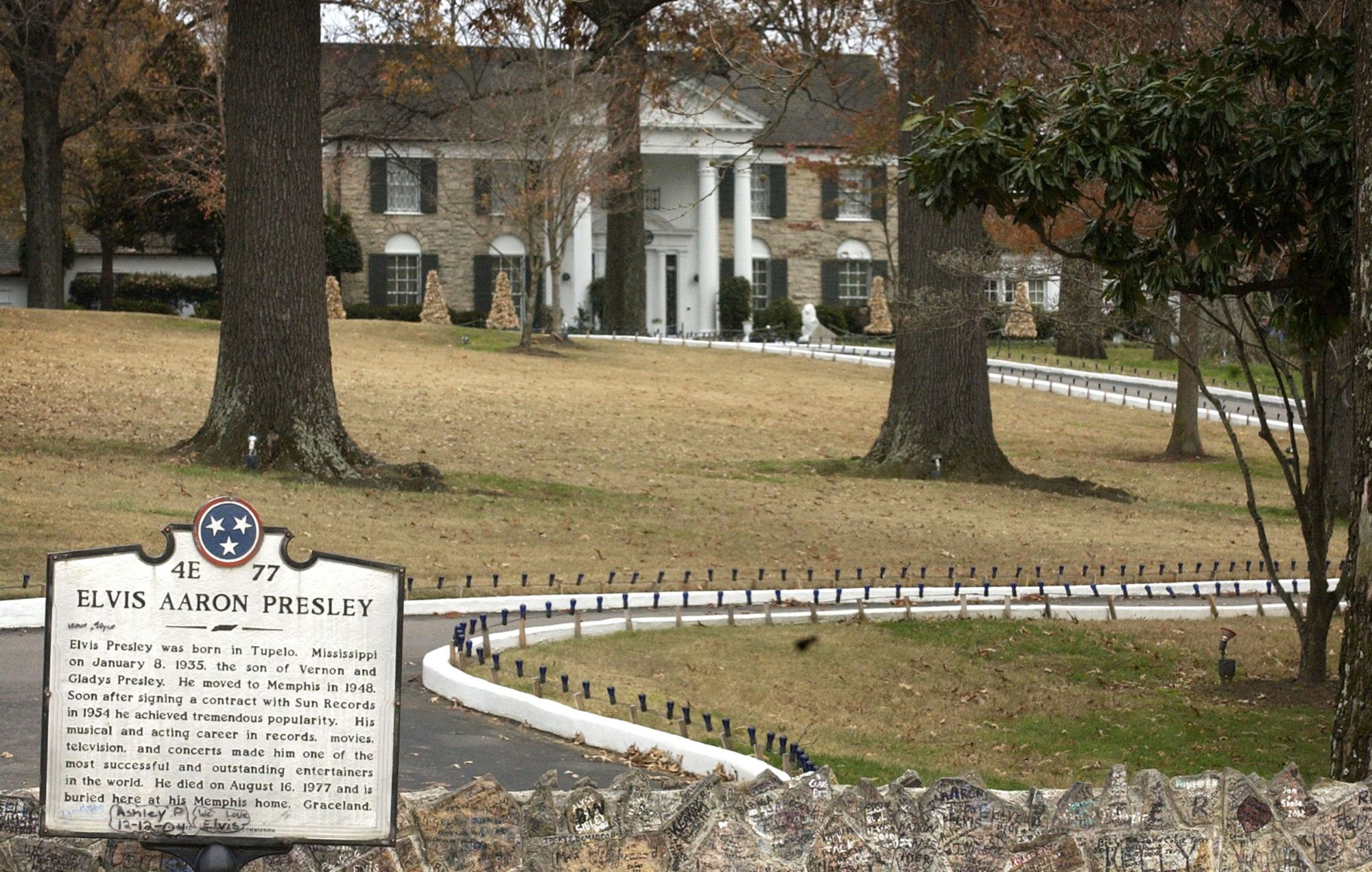 Le domaine Graceland d'Elvis Presley est visible à Memphis, Tennessee