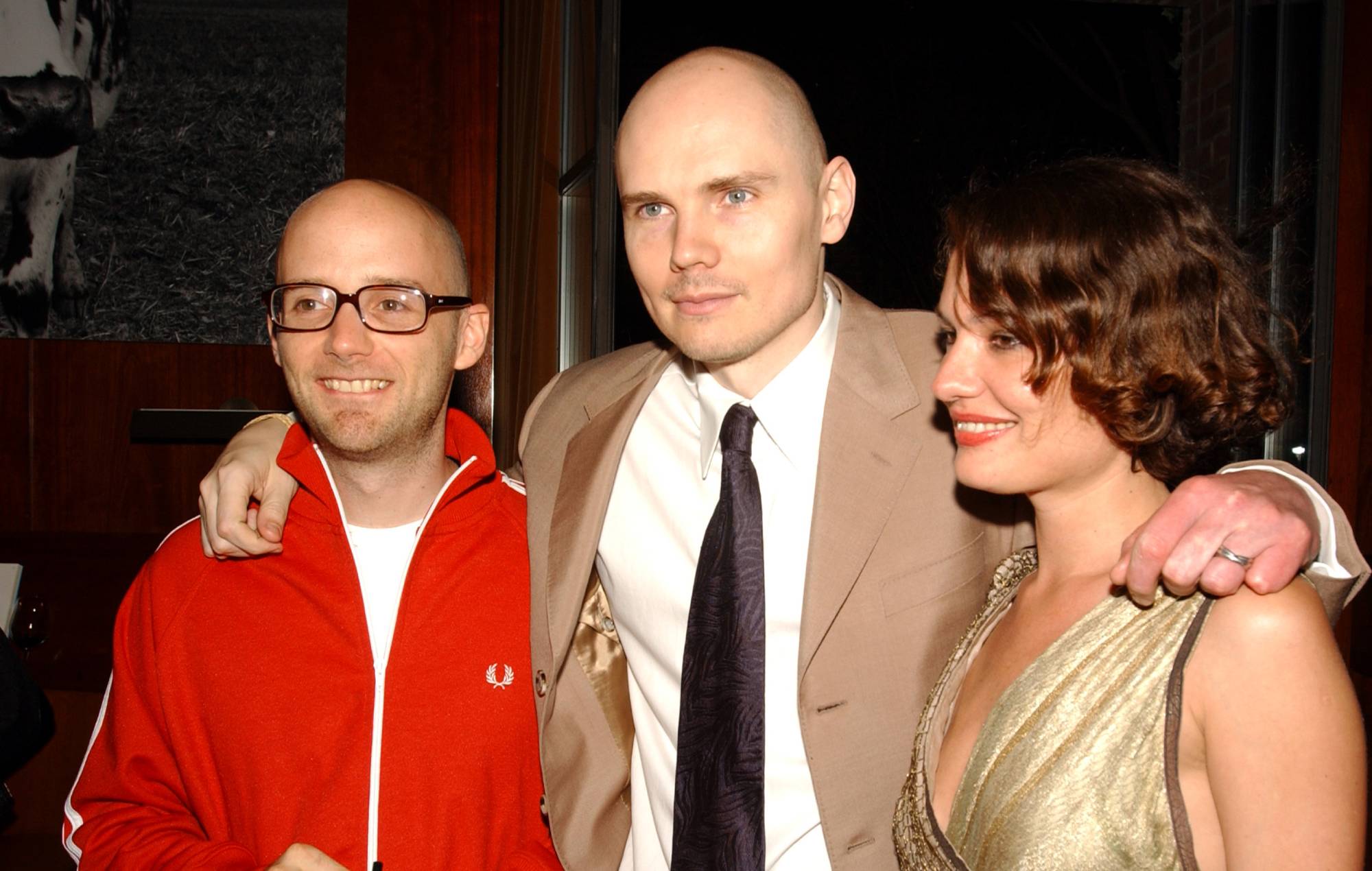 Moby, Billy Corgan et sa petite amie Yelena lors de la MTV After Party à l'Hudson Hotel de New York City, New York, États-Unis.  (Photo de KMazur/WireImage)