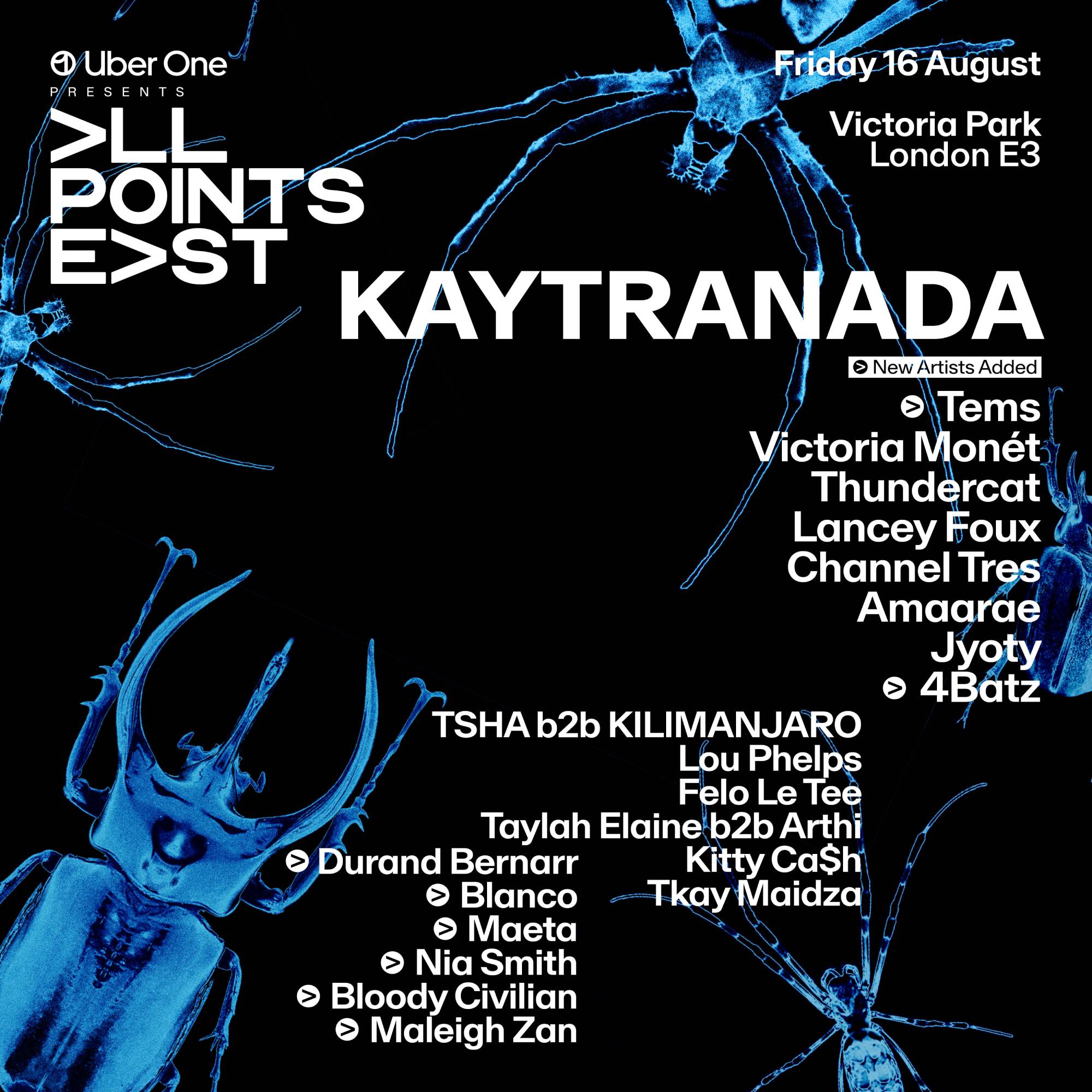 Affiche KAYTRANADA All Points East 2024.  Crédit : PRESSE