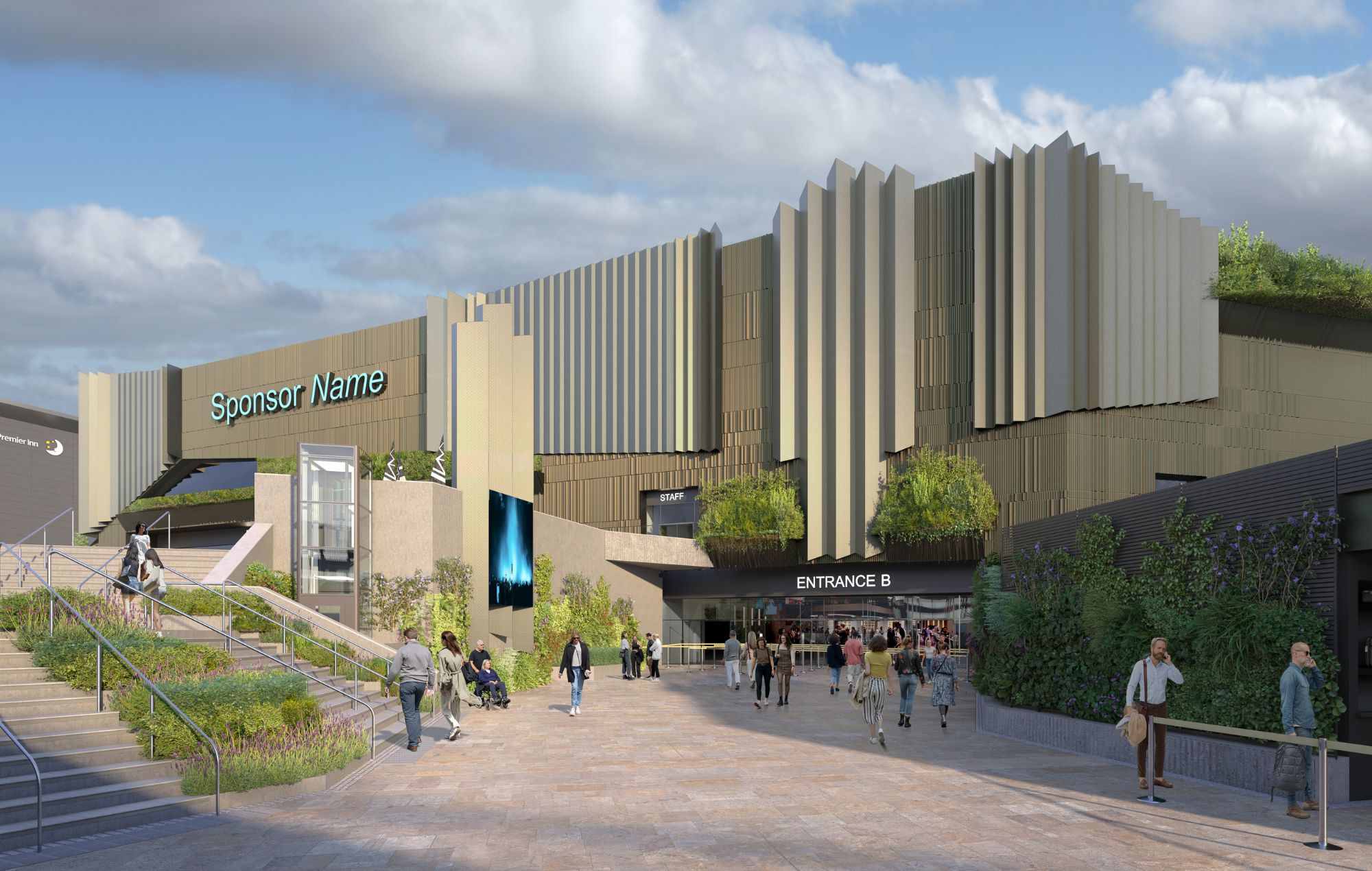 Plans pour l'arène d'Edinburgh Park. 