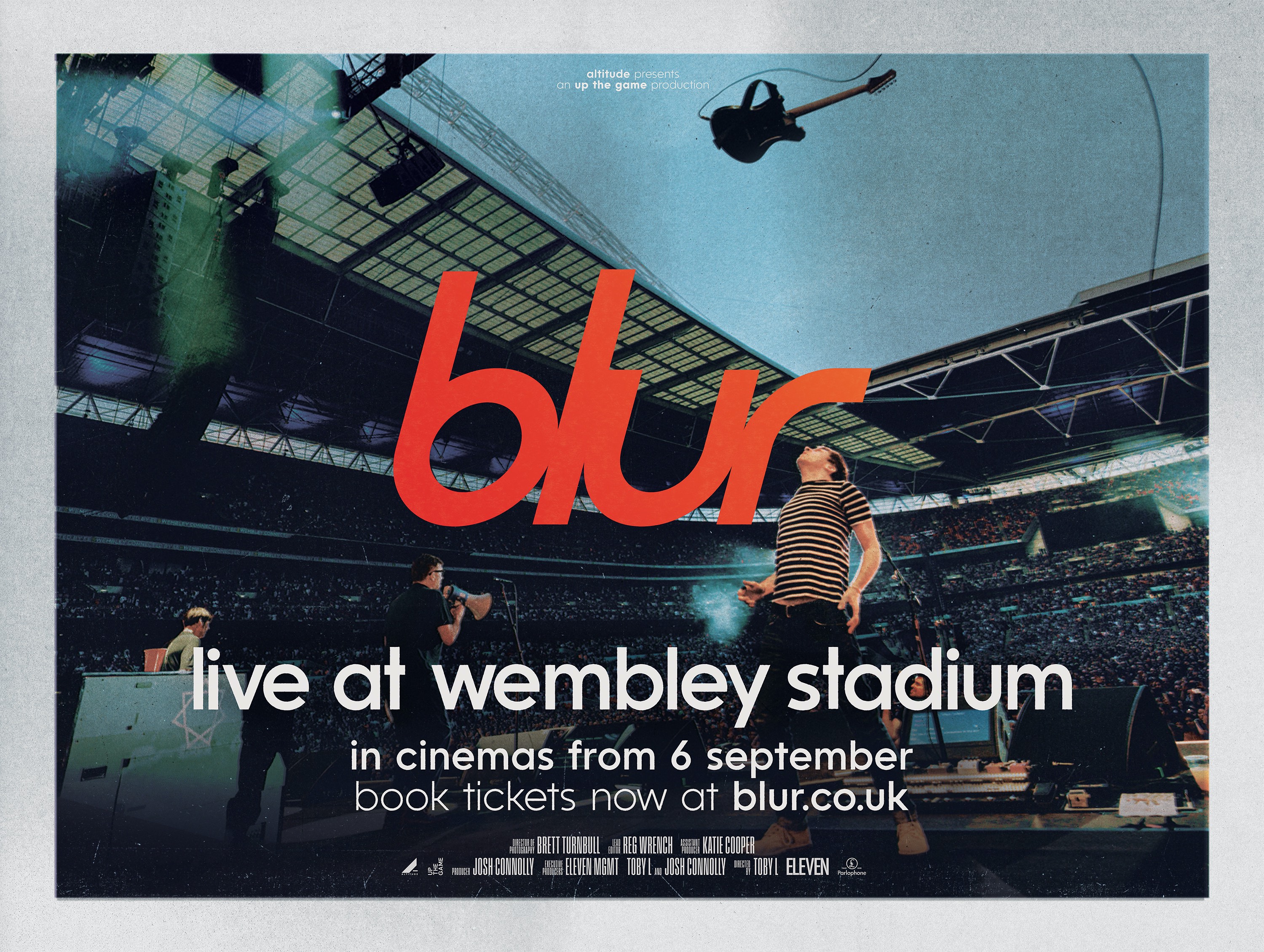 l'affiche officielle du film de concert « Blur : Live At Wembley Stadium »
