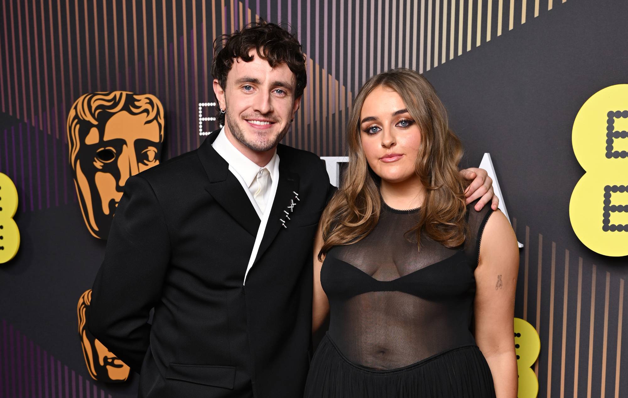  Paul Mescal et Nell Mescal assistent aux EE BAFTA Film Awards 2024 au Royal Festival Hall le 18 février 2024 à Londres, en Angleterre. (Photo de Gareth Cattermole/BAFTA/Getty Images pour BAFTA)