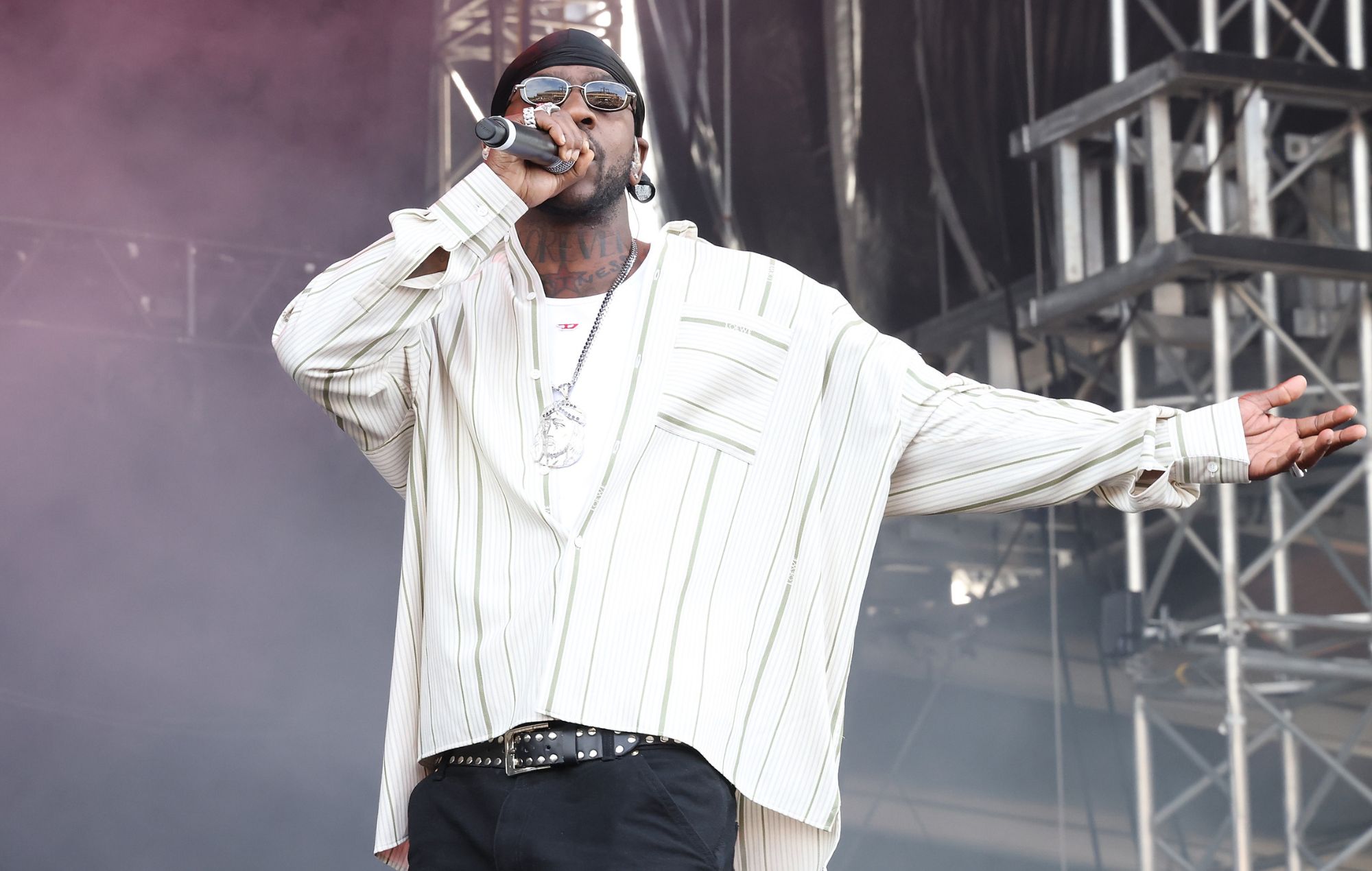 Skepta se produit lors du Governors Ball 2022