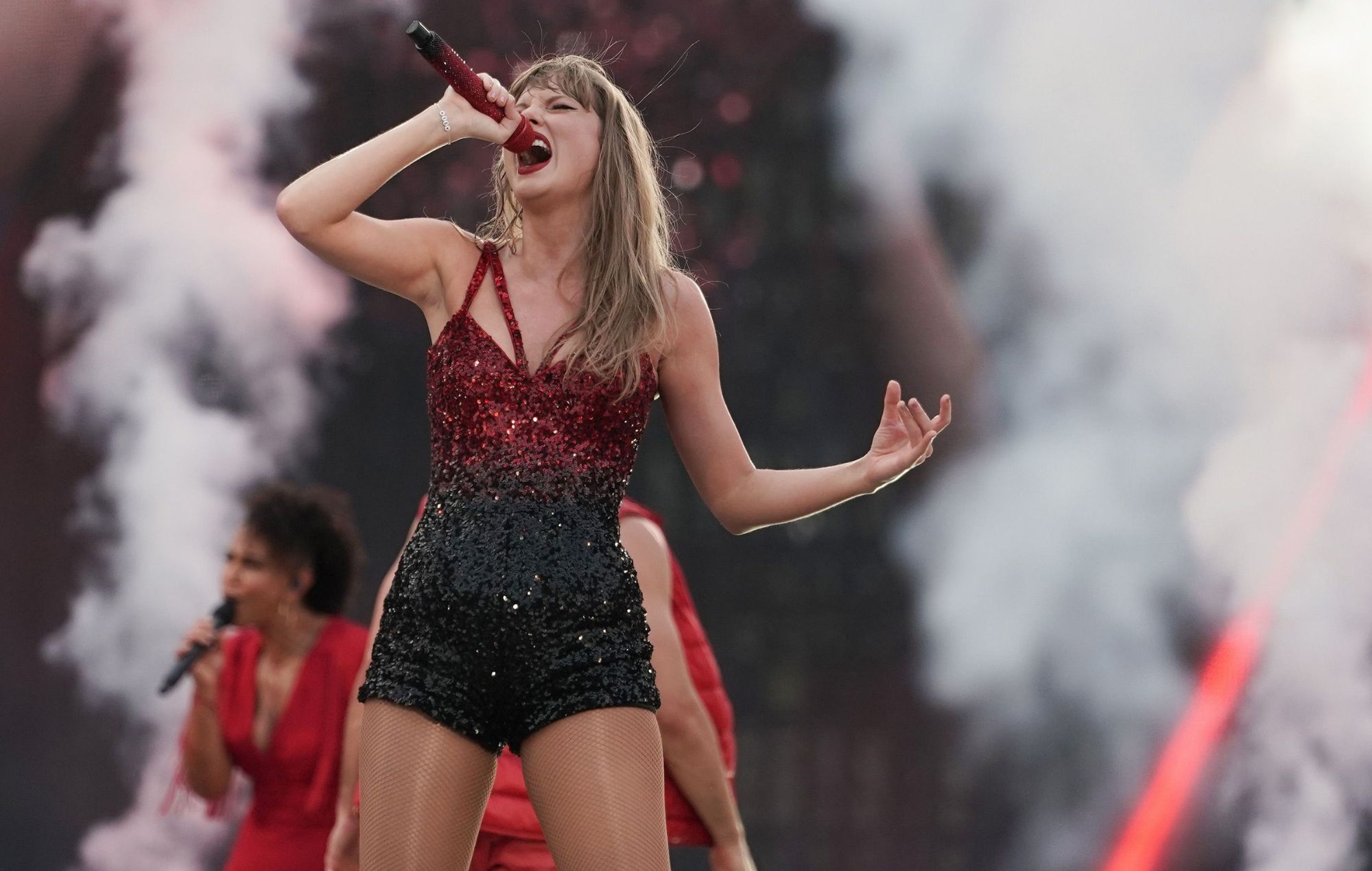   Taylor Swift pendant "« The Eras Tour » le 27 juillet 2024 à Munich, Allemagne.