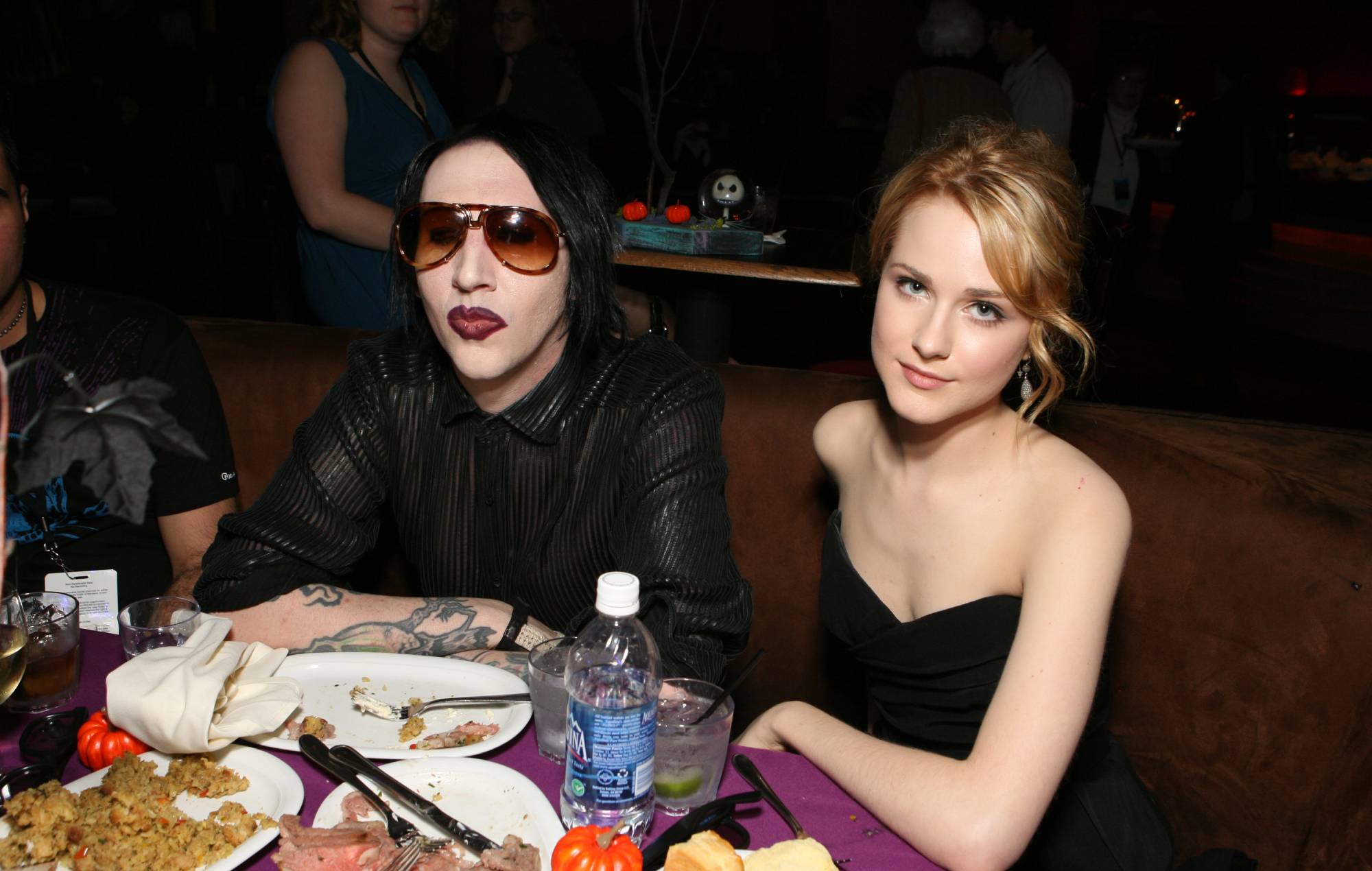 Marilyn Manson et Evan Rachel Wood. Photo par Eric Charbonneau/WireImage pour Disney Pictures via GETTY