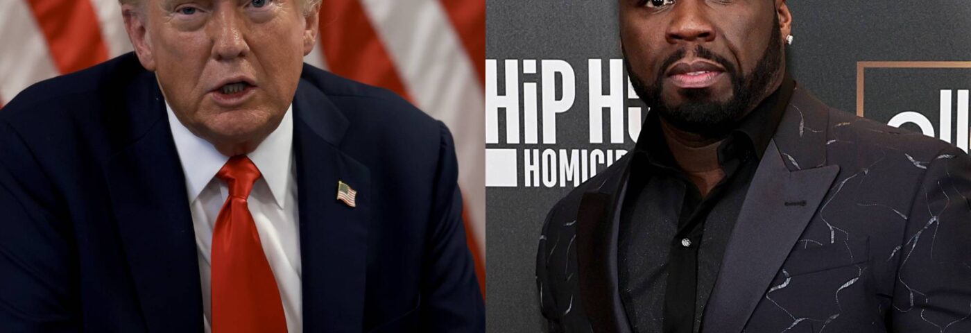Donald Trump assiste à la diffusion en direct de « Many Men » de 50 Cent