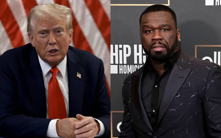 Donald Trump assiste à la diffusion en direct de « Many Men » de 50 Cent