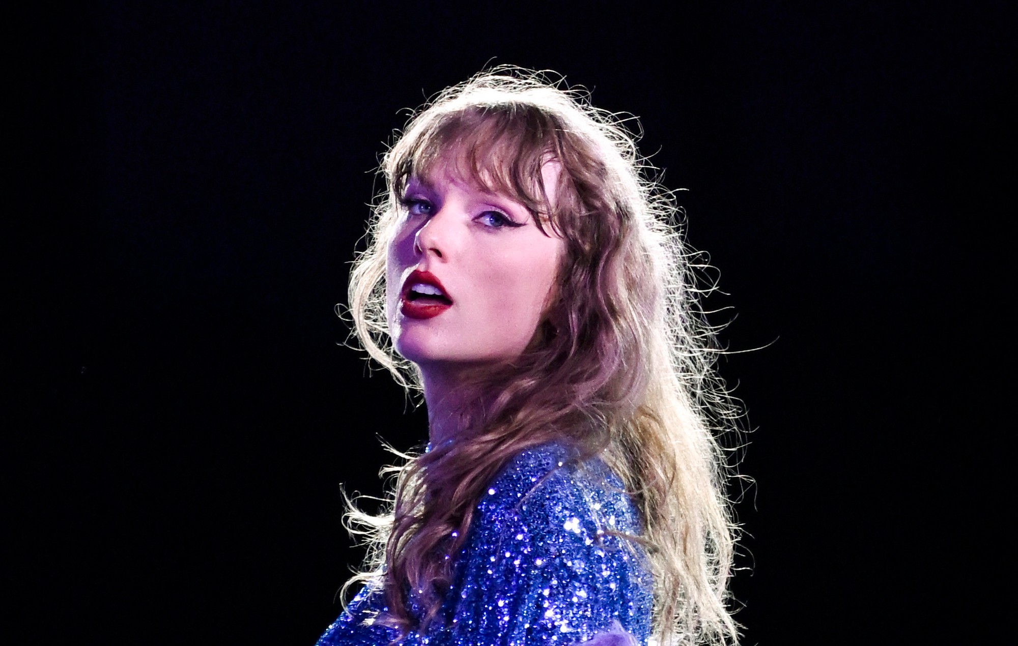 Taylor Swift se produit sur scène lors de « Taylor Swift | The Eras Tour » au stade de Wembley le 15 août 2024 à Londres, en Angleterre