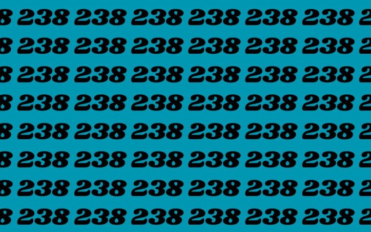 Repérez le nombre 288 parmi des 238