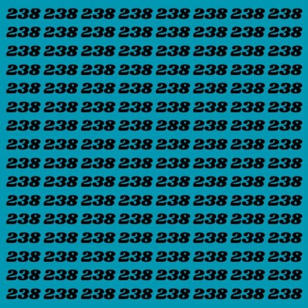 Repérez le nombre 288 parmi des 238 defi