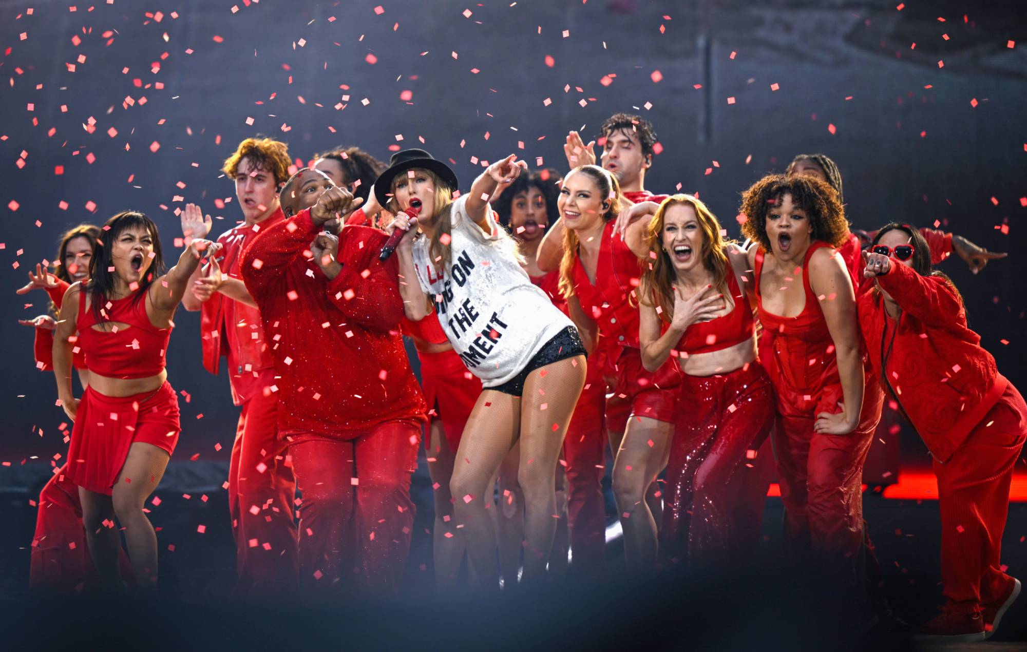 Taylor Swift se produit sur scène lors de la tournée « Taylor Swift | The Eras Tour » au stade de Wembley le 15 août 2024 à Londres, en Angleterre. (Photo de Gareth Cattermole/TAS24/Getty Images pour TAS Rights Management)