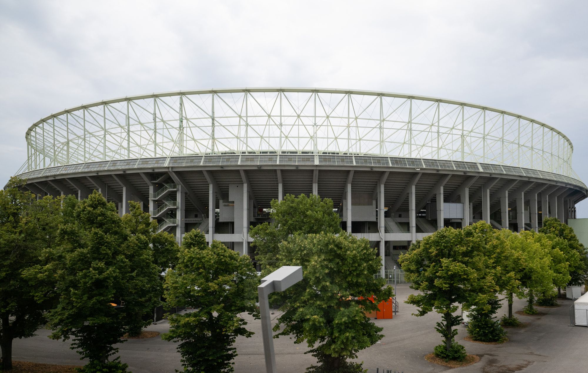 Vue générale du stade Ernst-Happel le 8 août 2024 à Vienne, en Autriche.