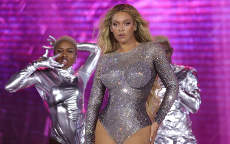Beyoncé accepts the Innovator Award onstage during the 2024 iHeartRadio Music Awards