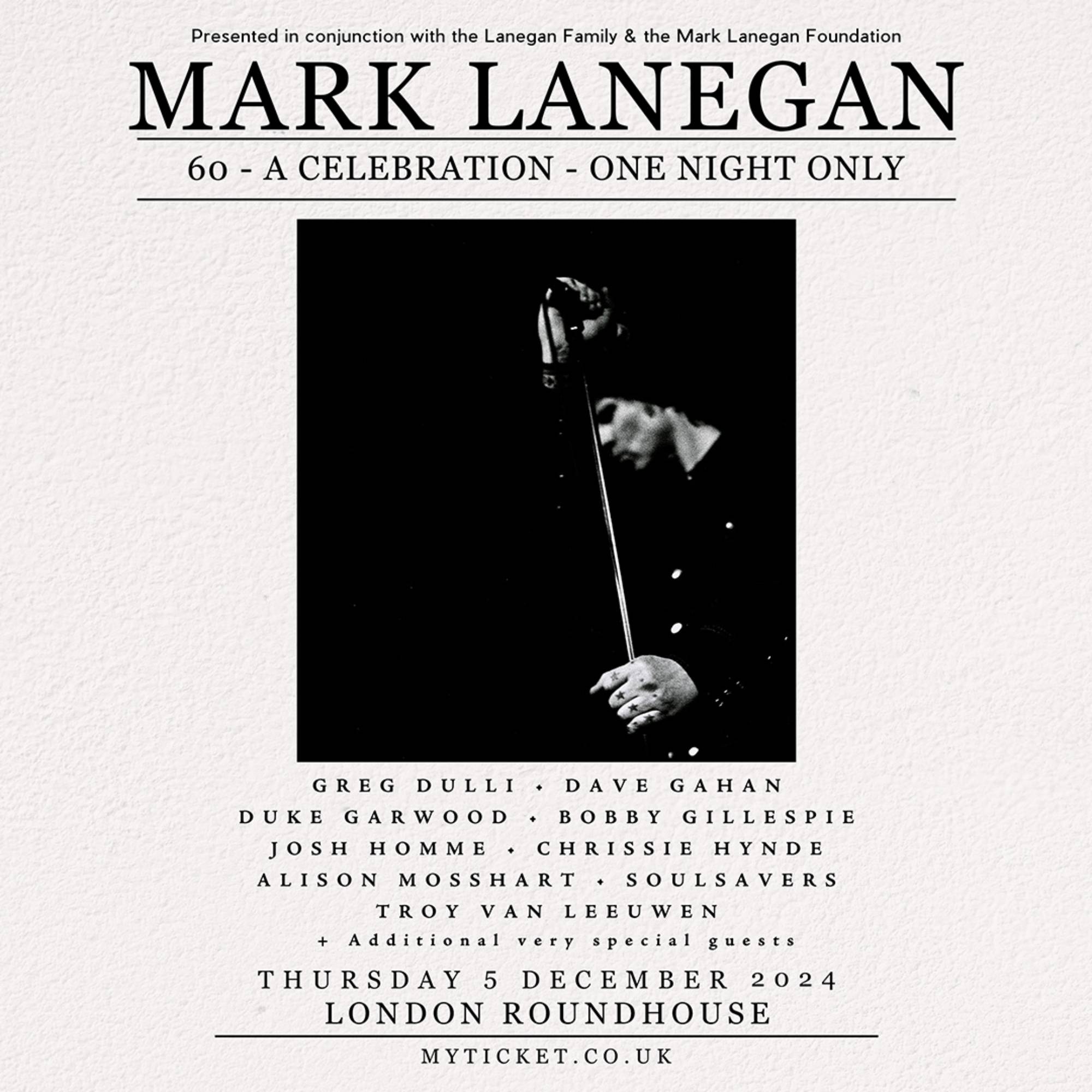 Mark Lanegan - une affiche de célébration. Crédit : PRESS