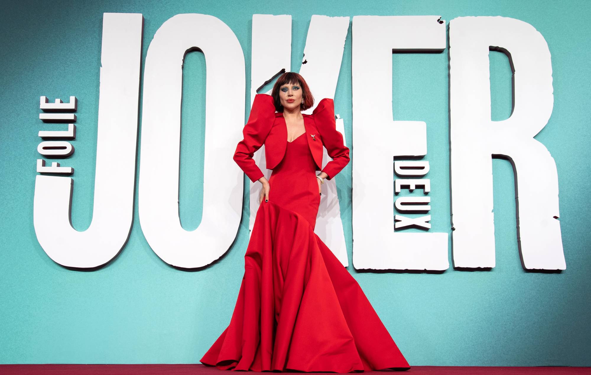   Lady Gaga assiste à la première britannique de "Joker: Folie à Deux" au Cineworld Leicester Square le 25 septembre 2024 à Londres, en Angleterre. (Photo de Jeff Spicer/Getty Images pour Warner Bros. Pictures)