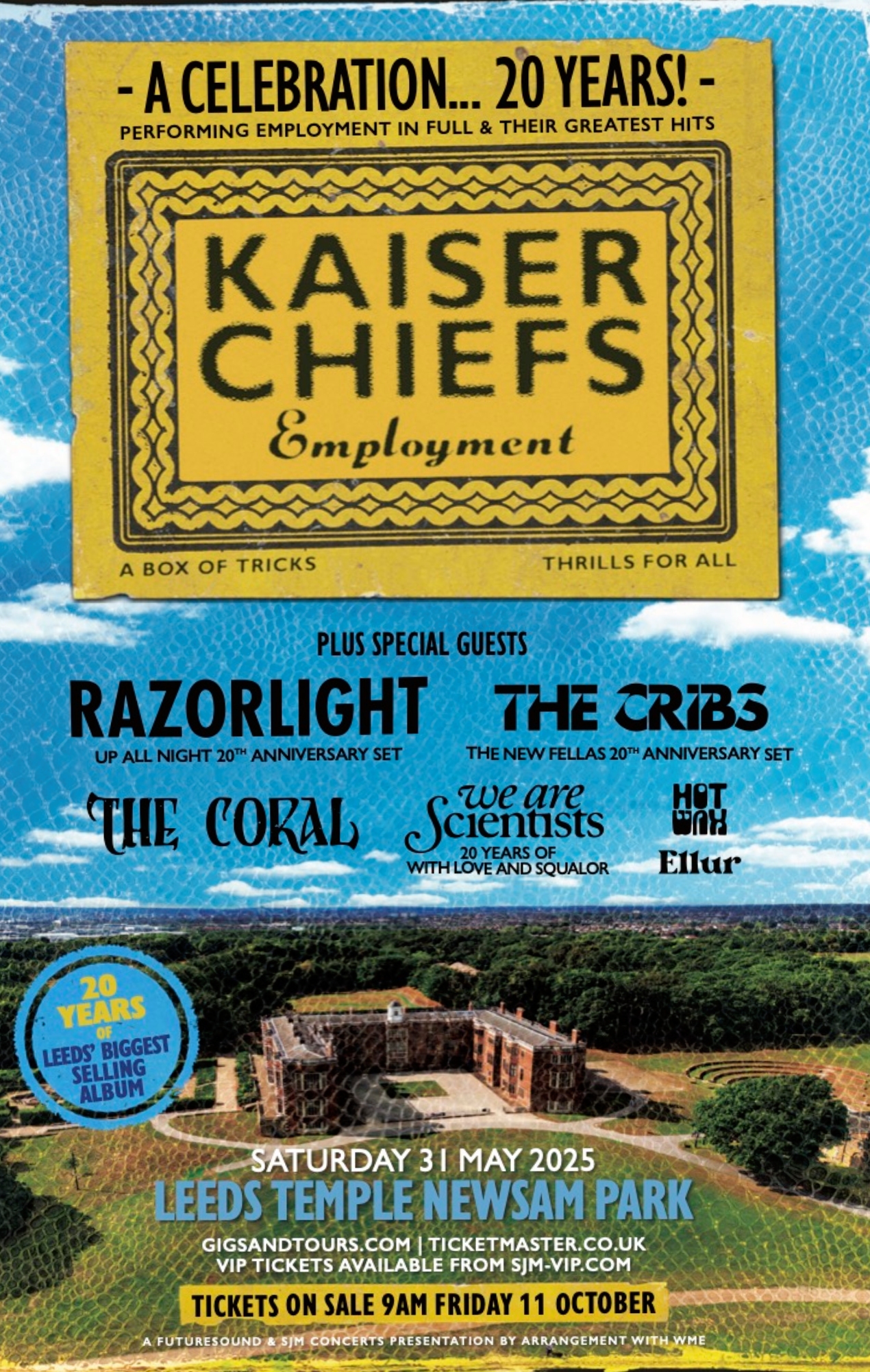 Affiche de la tournée des Kaiser Chiefs (Crédit : Presse)