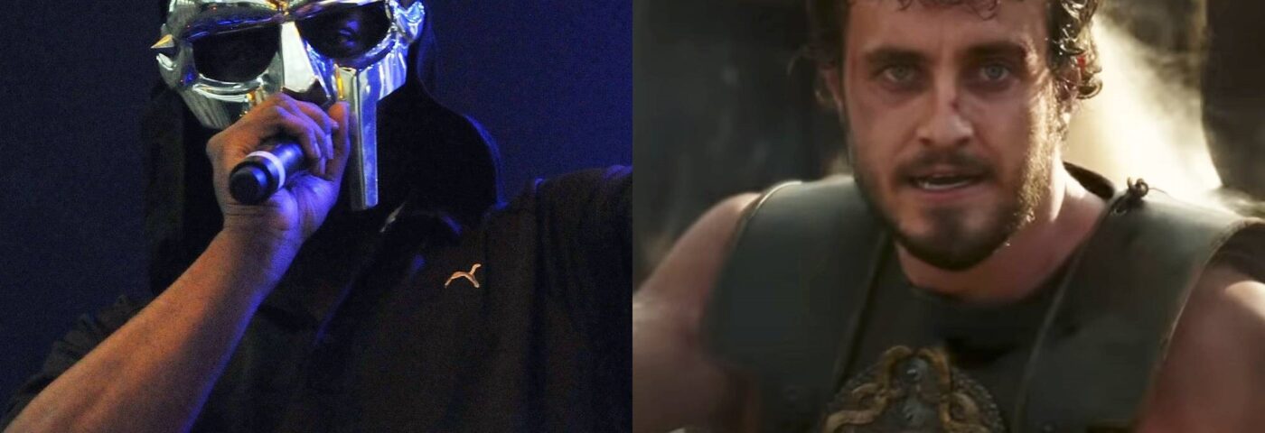 Les fans de MF DOOM réagissent au seau à pop-corn « Gladiator II » qui ressemble au masque du défunt rappeur
