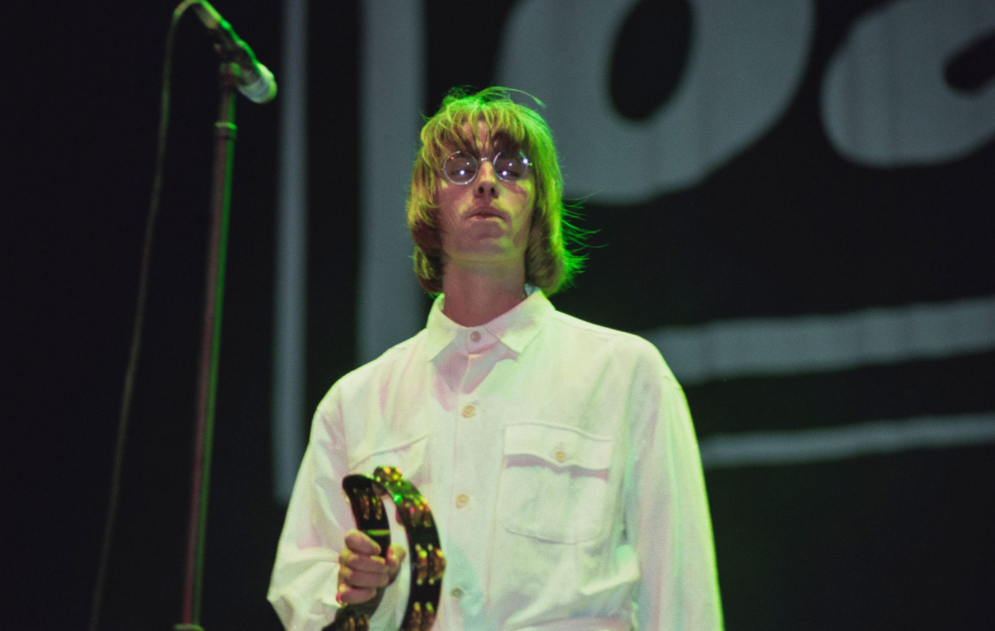 Liam Gallagher avec Oasis en 1996.