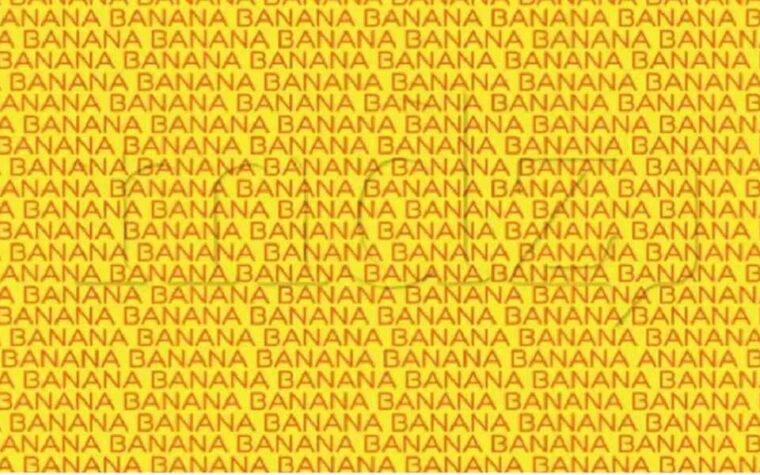 Votre QI est supérieur à 101 si vous remarquez le mot Anana