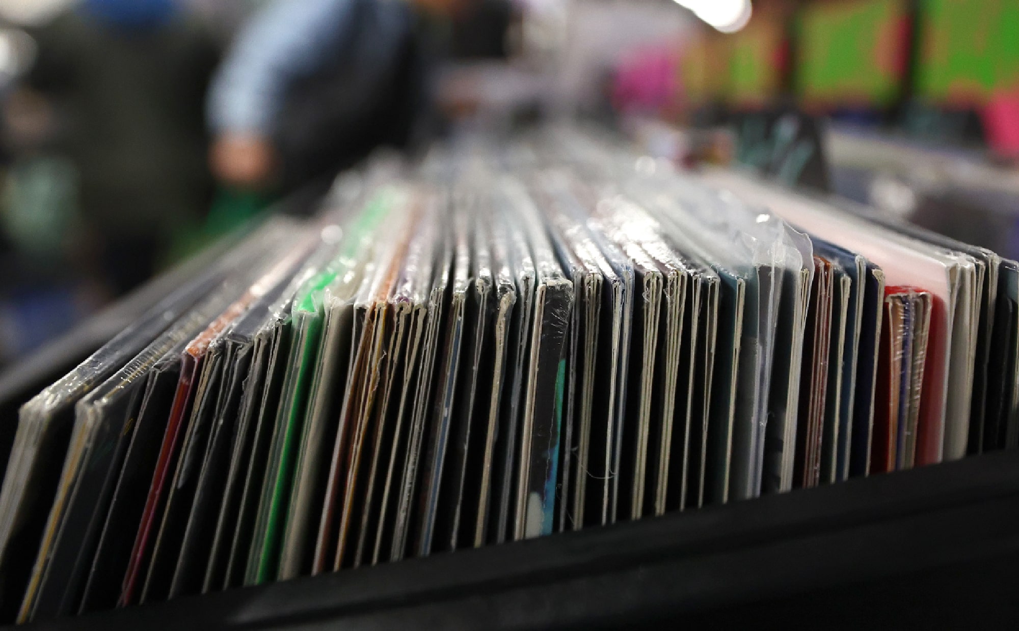 Enregistrements vinyles. Crédit - Peter Nicholls