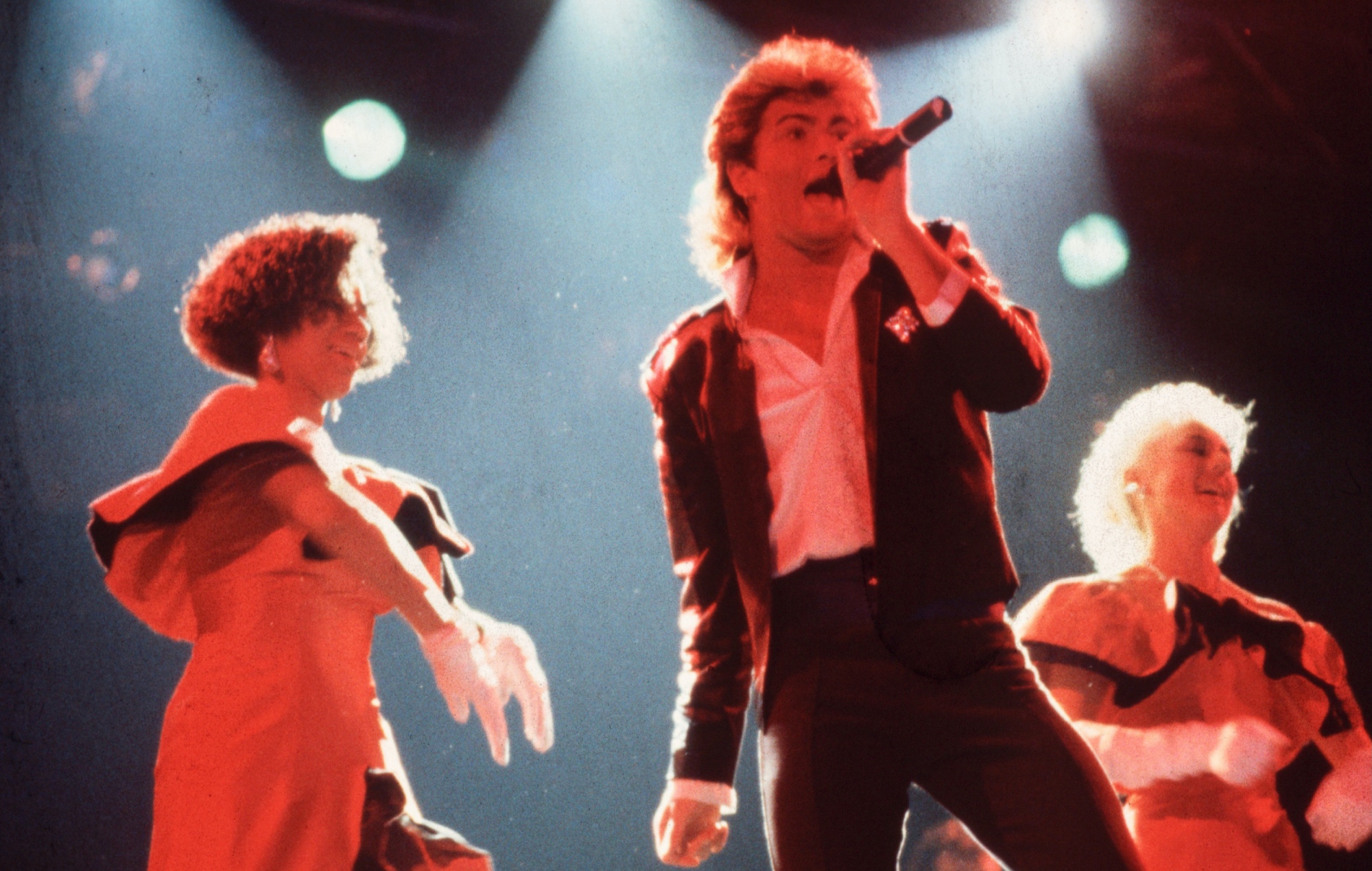 George Michael avec Pepsi et Shirlie de Wham ! en 1984