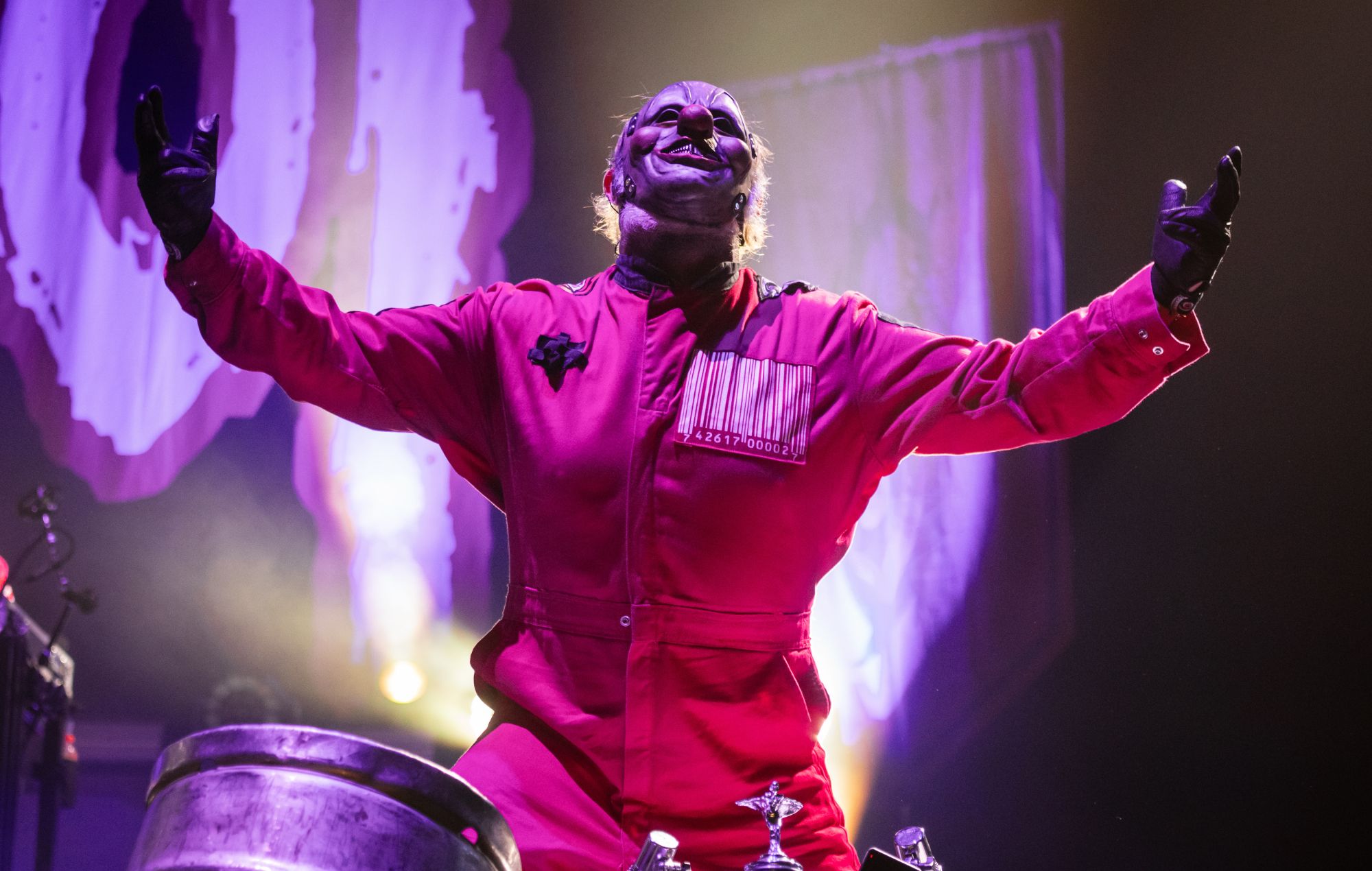 Shawn "Clown" Crahan de Slipknot se produit en 2024