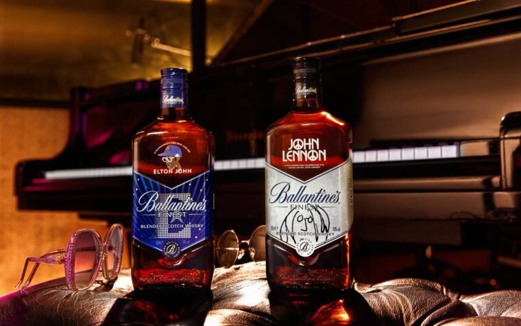 Lancement des whiskies de célébration John Lennon et Elton John en édition limitée par Ballantine's