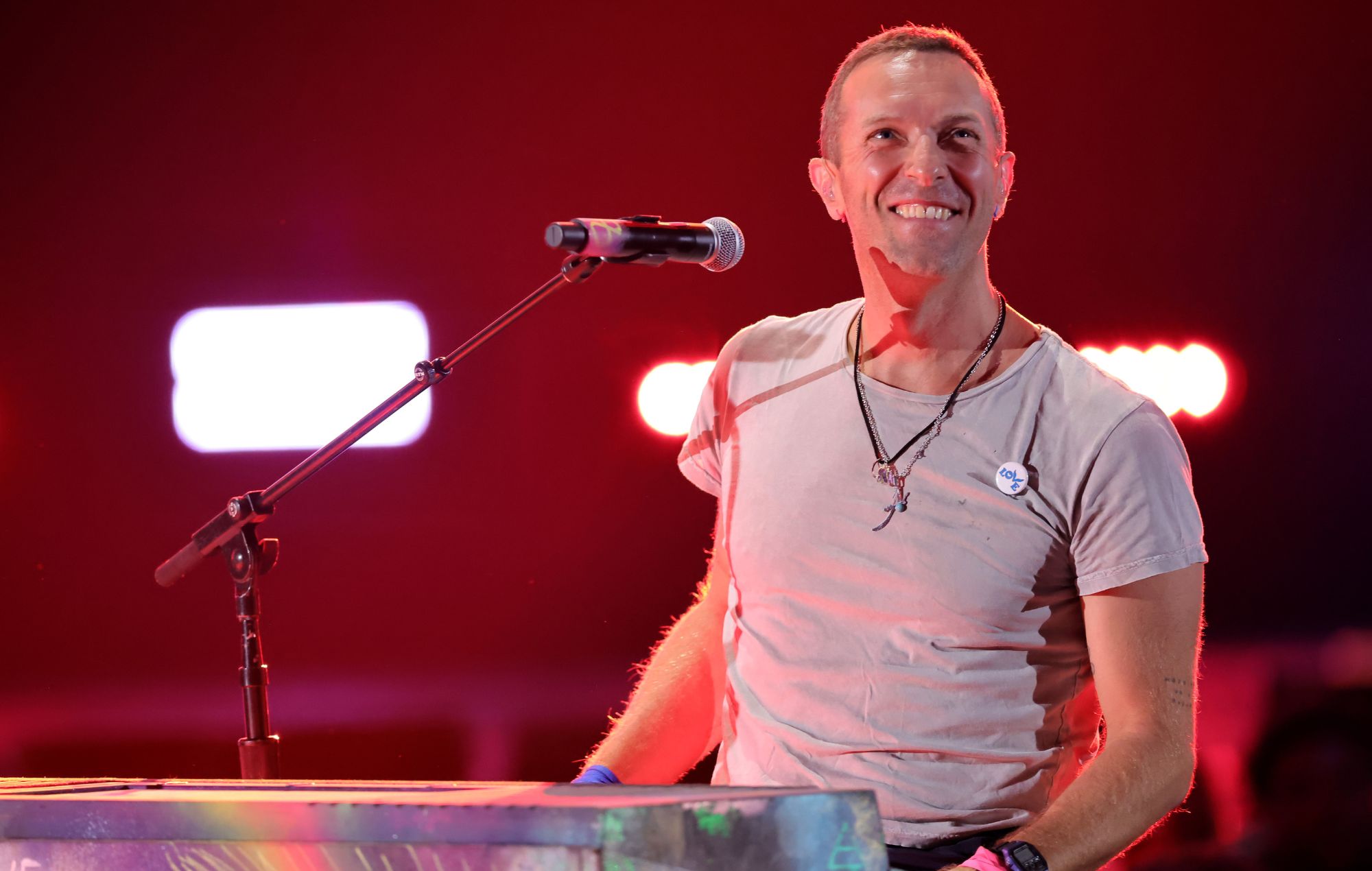 Chris Martin de Coldplay en 2024