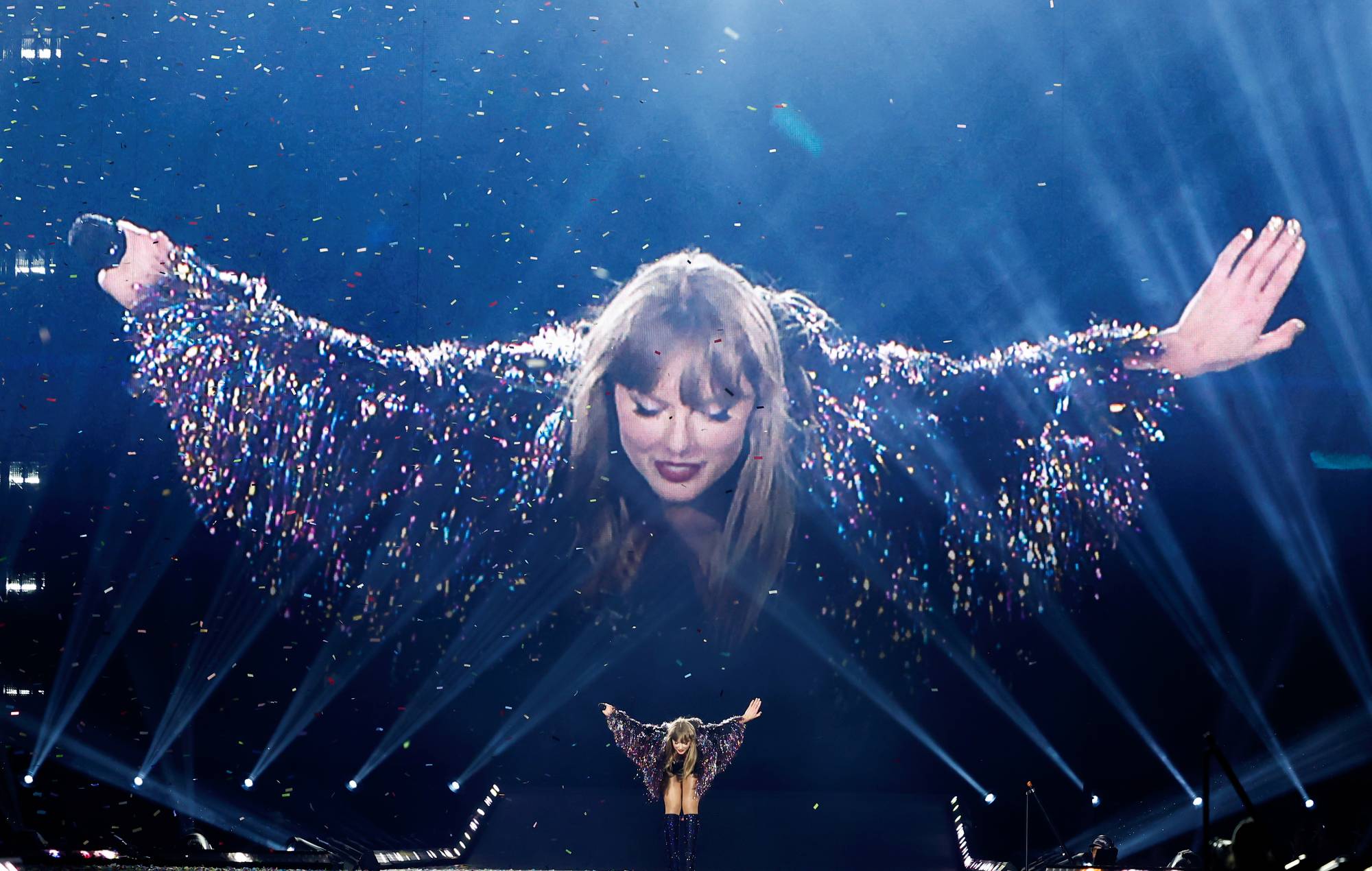 Taylor Swift se produit sur scène lors de la « Taylor Swift | The Eras Tour » au Rogers Centre le 14 novembre 2024 à Toronto, en Ontario. (Photo d'Emma McIntyre/TAS24/Getty Images pour TAS Rights Management)