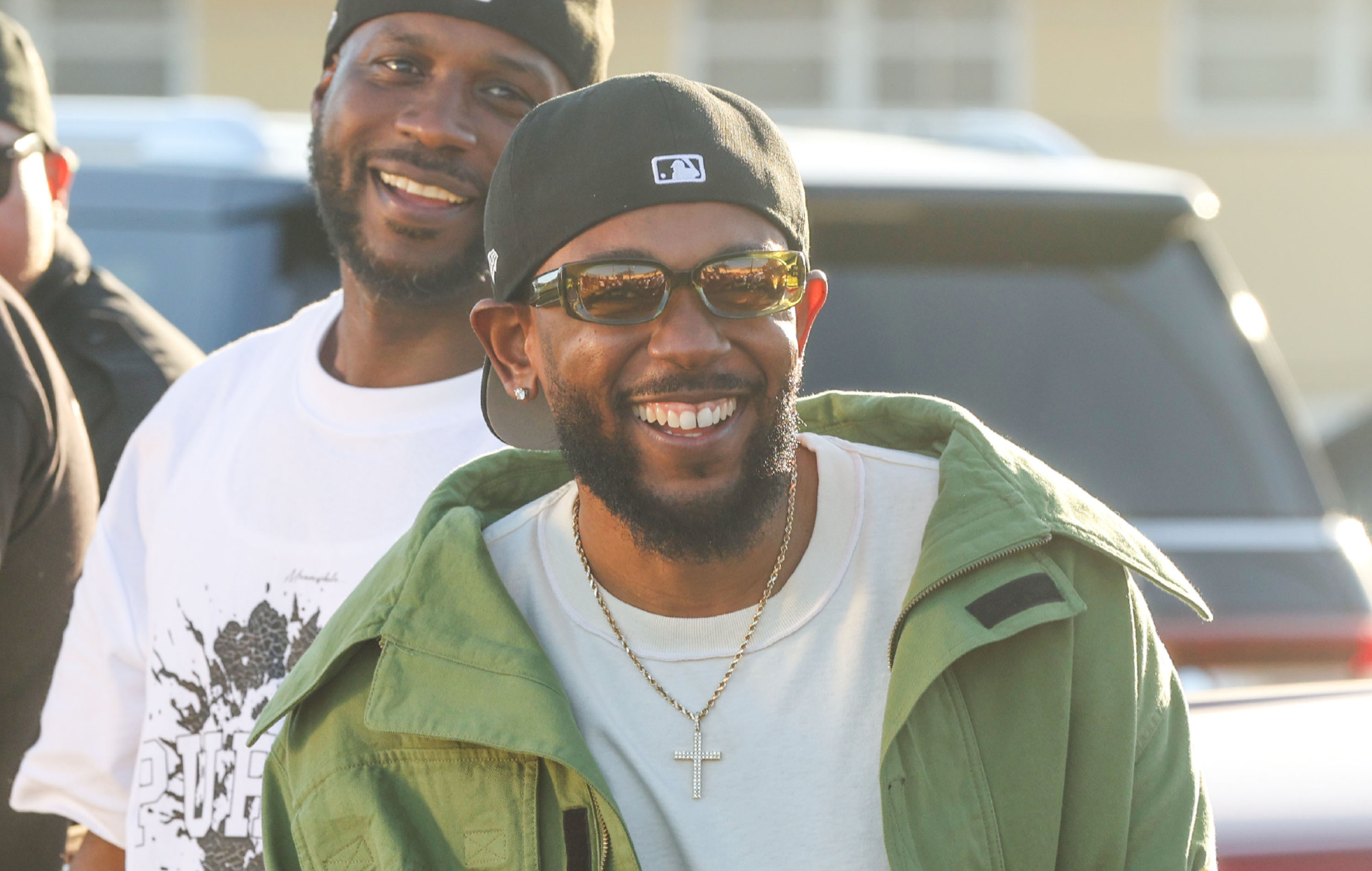 Kendrick Lamar à Compton en train de tourner le clip 