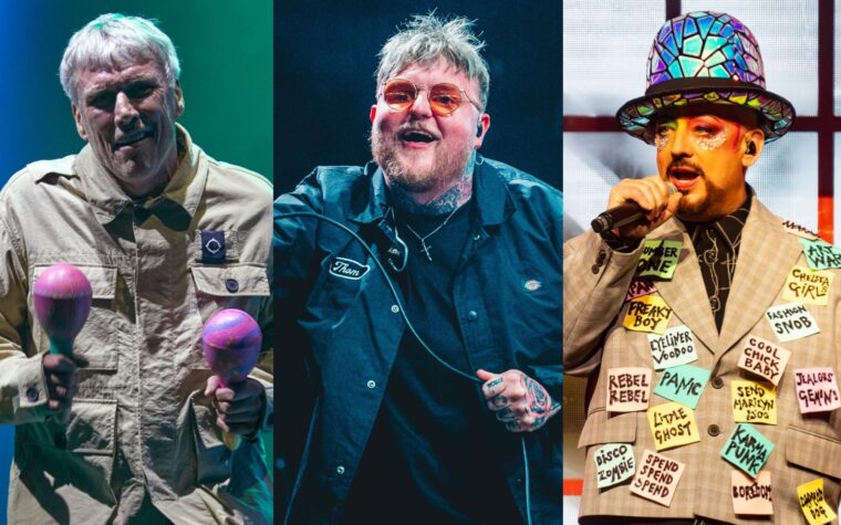 Regardez Bez et Boy George rejoindre les gagnants de la loterie au spectacle de Manchester