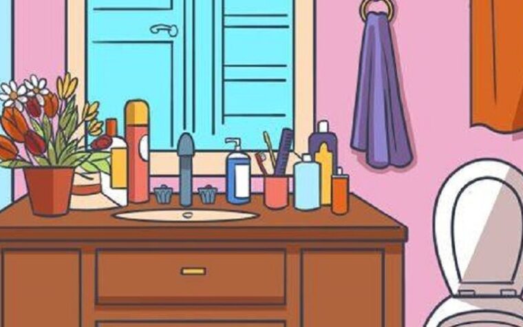 Repèrer un chapeau dans cette salle de bain en 5 secondes