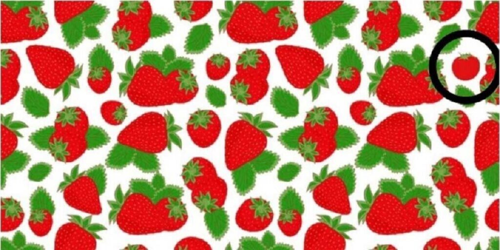 Repérez la tomate dissimulée parmi les fraises solution