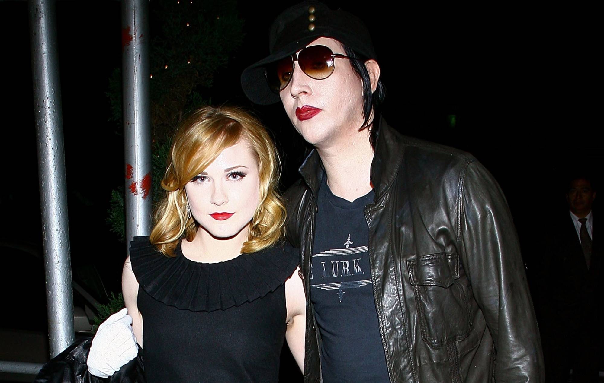 Evan Rachel Wood et Marilyn Manson arrivent pour la fête après une projection spéciale de «Orth the Universe» en 2007 à New York. (Photo de Scott Wintrow / Getty Images)