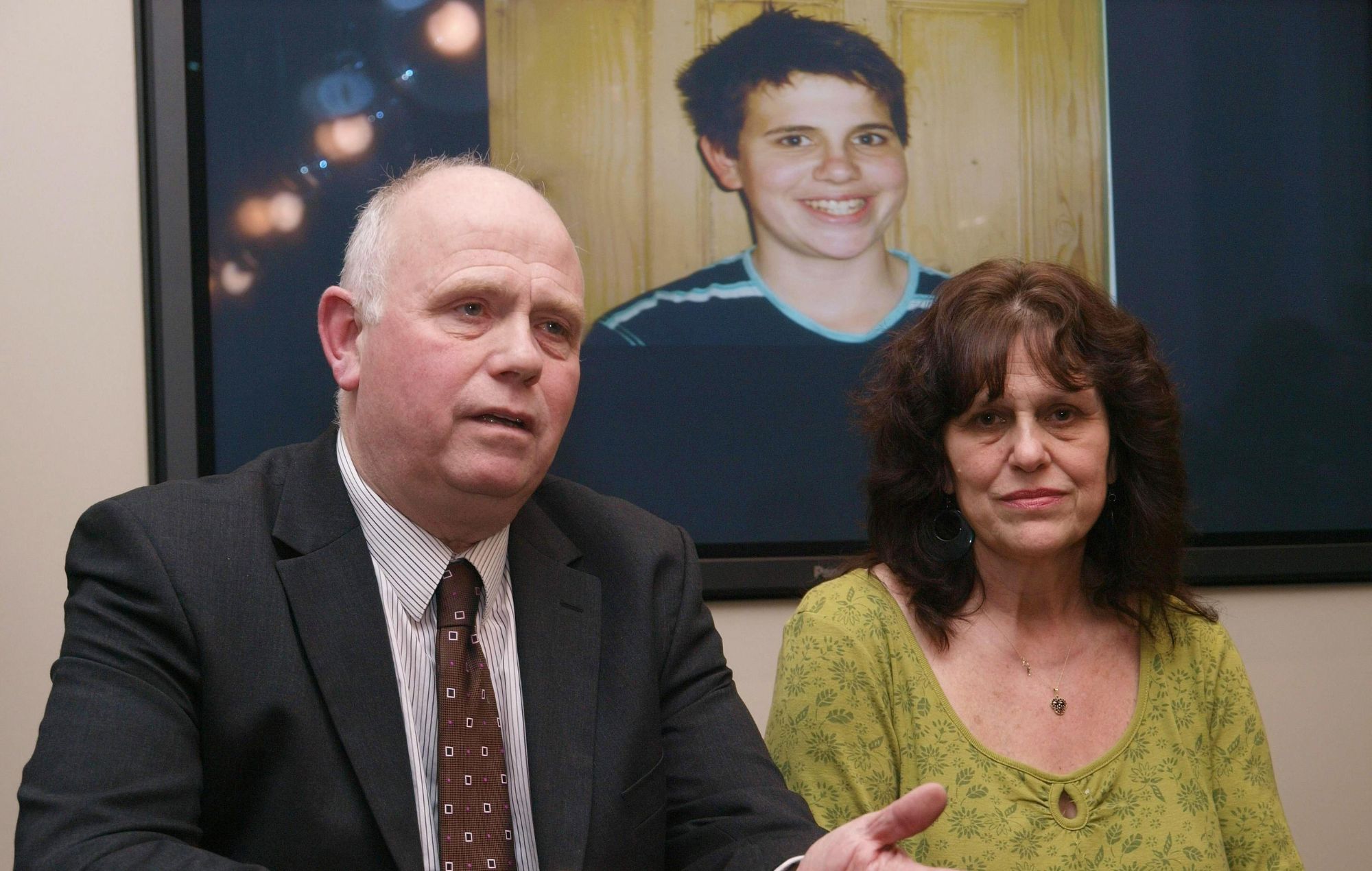 Barry et Margaret Mizen lors d'une conférence de presse en 2009