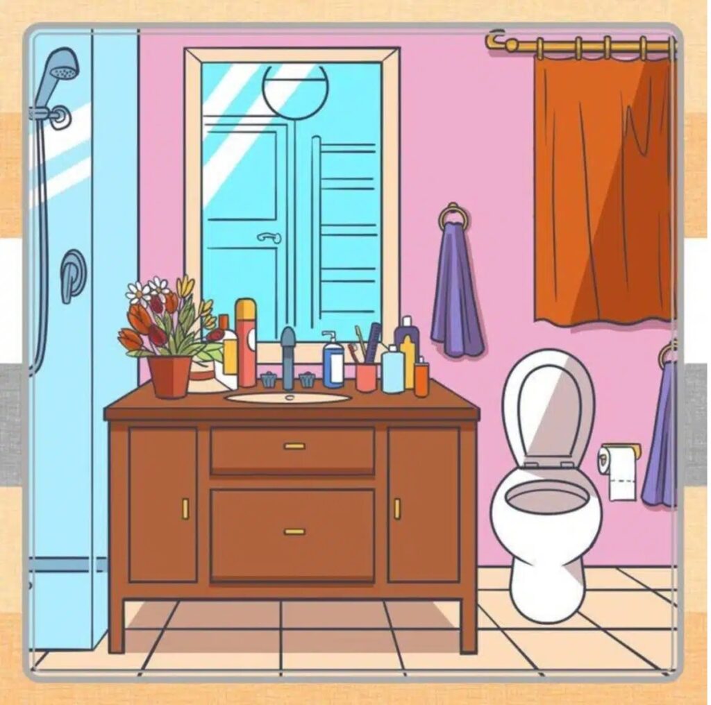 Repèrez un chapeau dans la salle de bain test