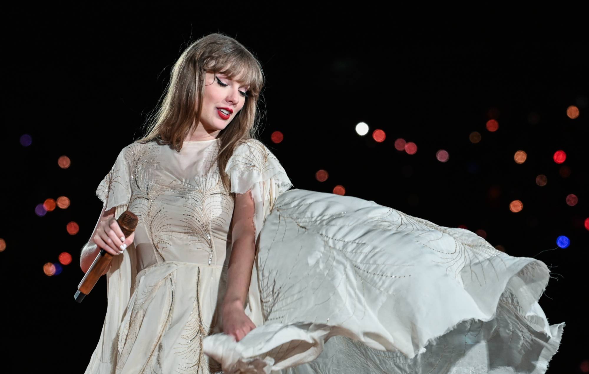 Taylor Swift se produit à l'Estadio da Luz le 24 mai 2024 à Lisbonne, au Portugal. (Photo de Pedro Gomes/TAS24/Getty Images pour TAS Rights Management)