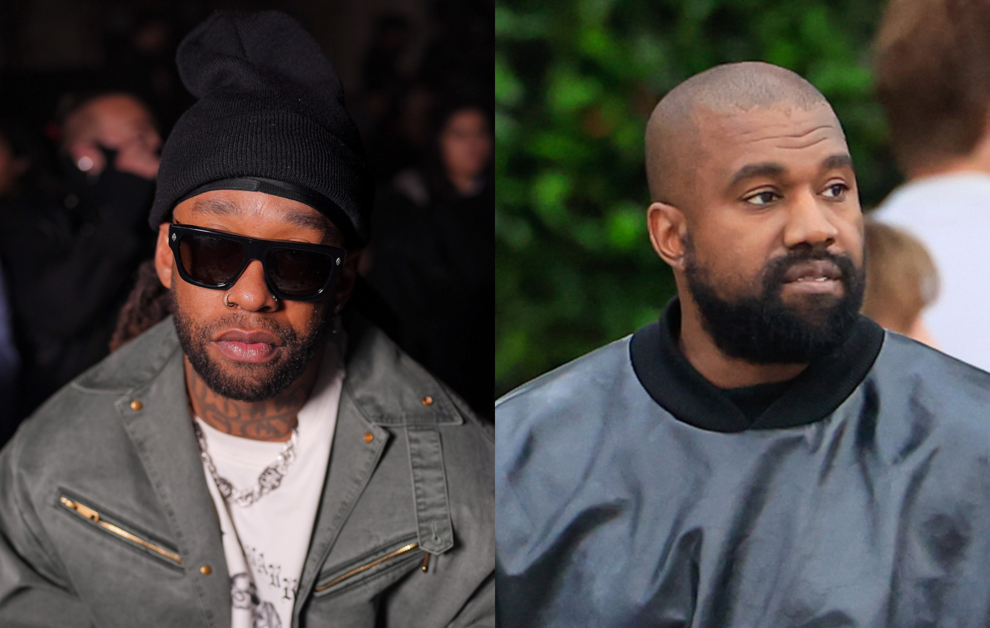 Ty Dolla $ ign et Kanye West. Crédit photo: Swan Gallet / WWD via Getty Images; Images Rachpoot / Bauer-Griffin / GC.