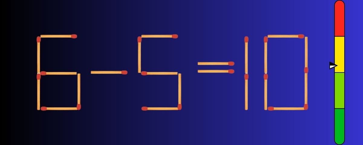 Casse-tête : Testez votre logique et résolvez ce défi en déplaçant un seul bâtonnet ! Vous avez 15 secondes !