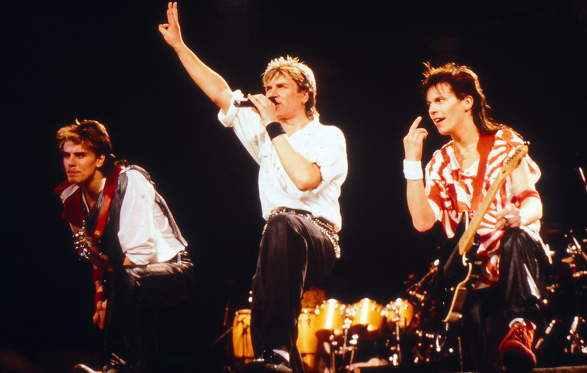 John Taylor, Simon Lebon et Andy Taylor se produisent en direct au spectre 03/10/1984 à Philadelphie, Pennsylvanie