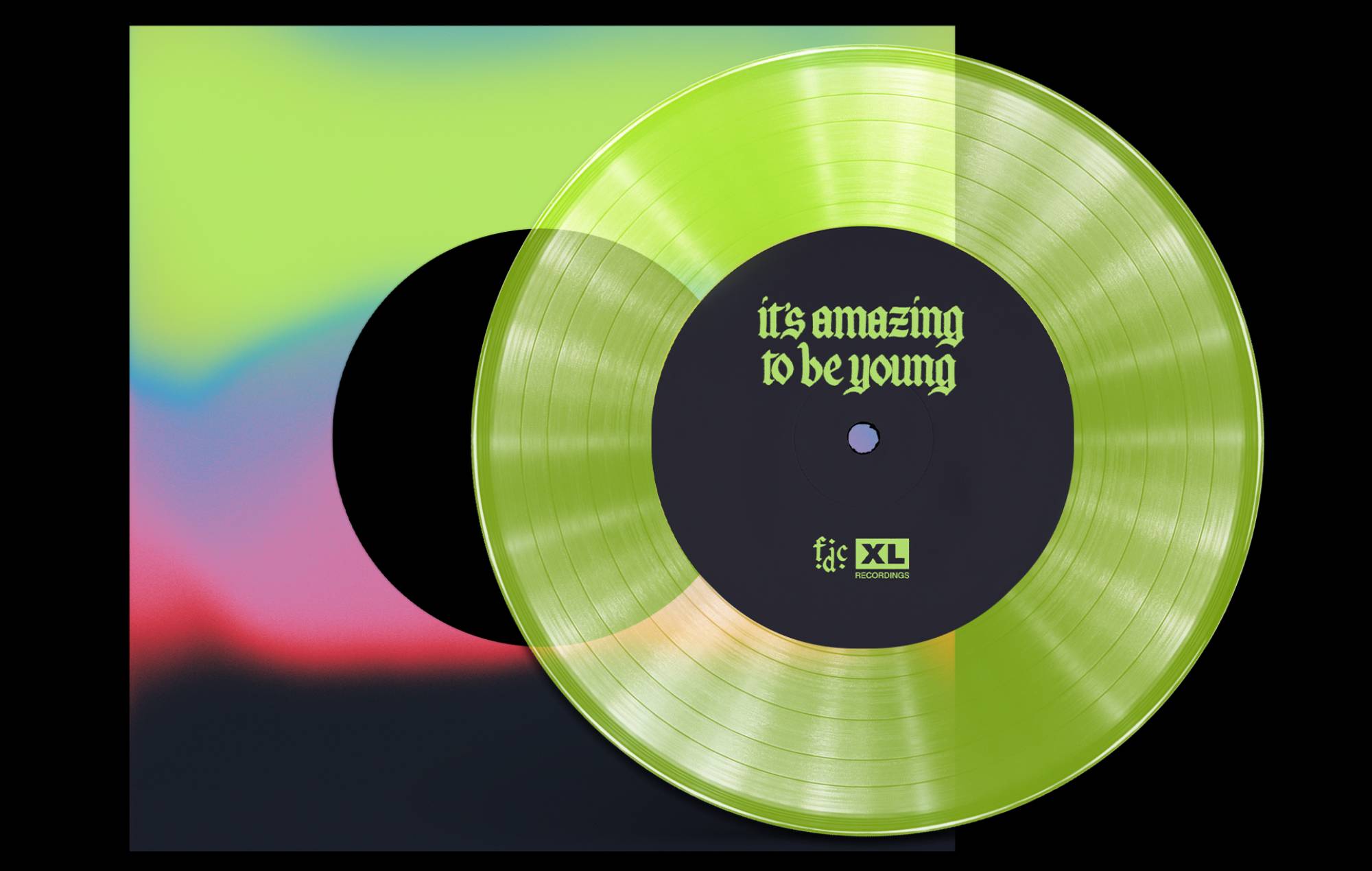 Le nouveau single en vinyle de Fontaines DC pour `` C'est incroyable d'être jeune ''. Crédit: appuyez sur