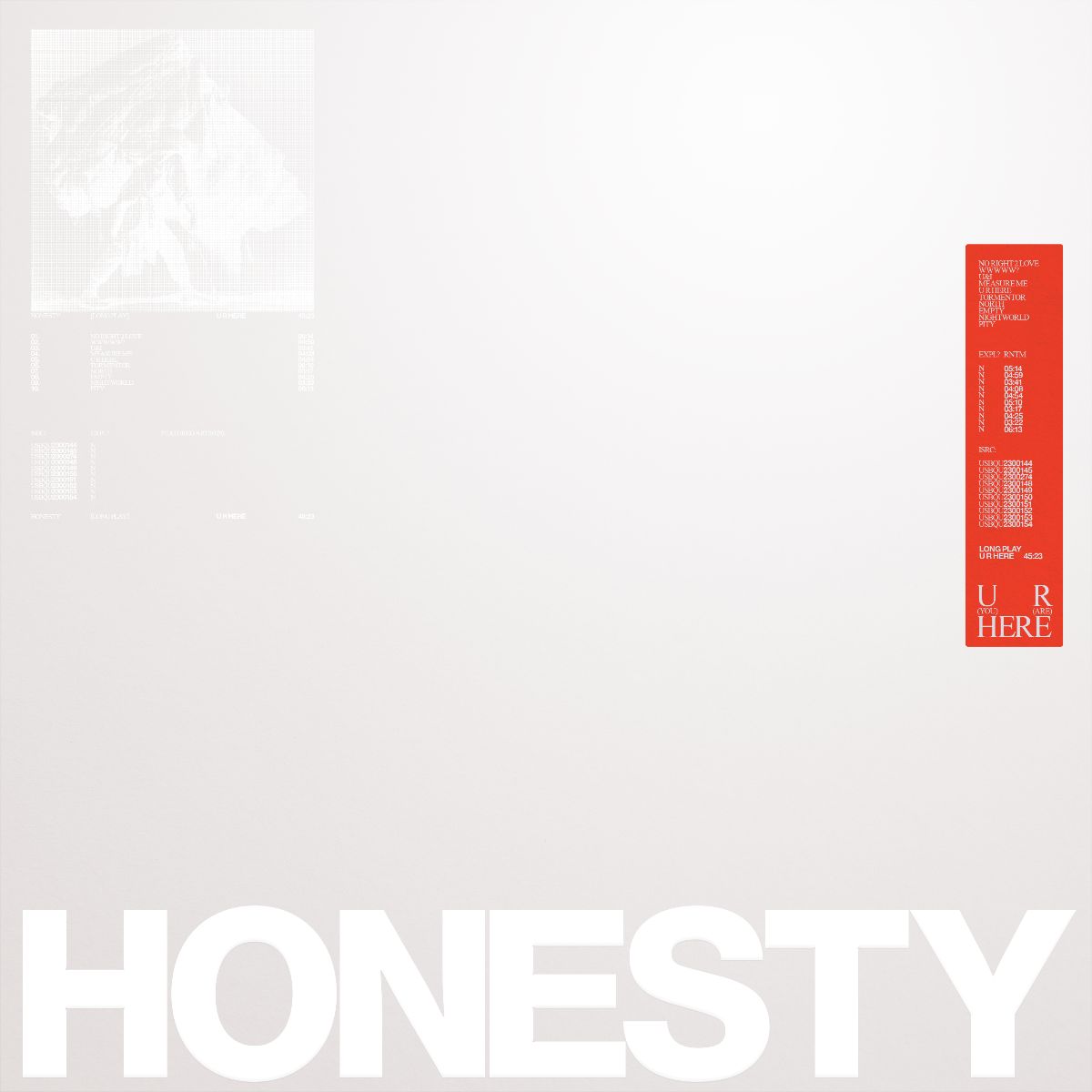 Honnêteté `` Ur Here '' Album Art, Photo par presse
