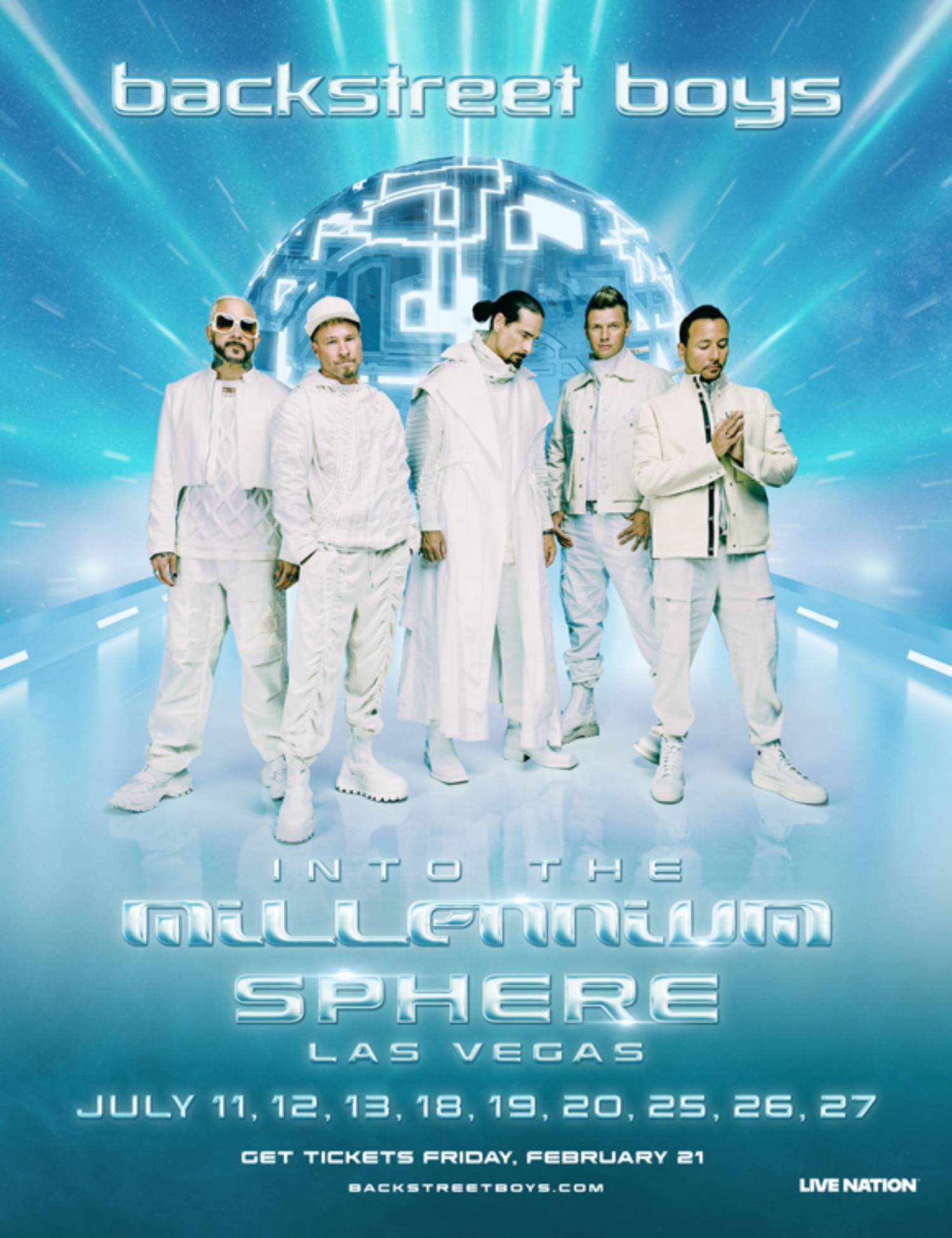 Backstreet Boys Las Vegas Sphere Residency Tour Affiche. Crédit: appuyez sur