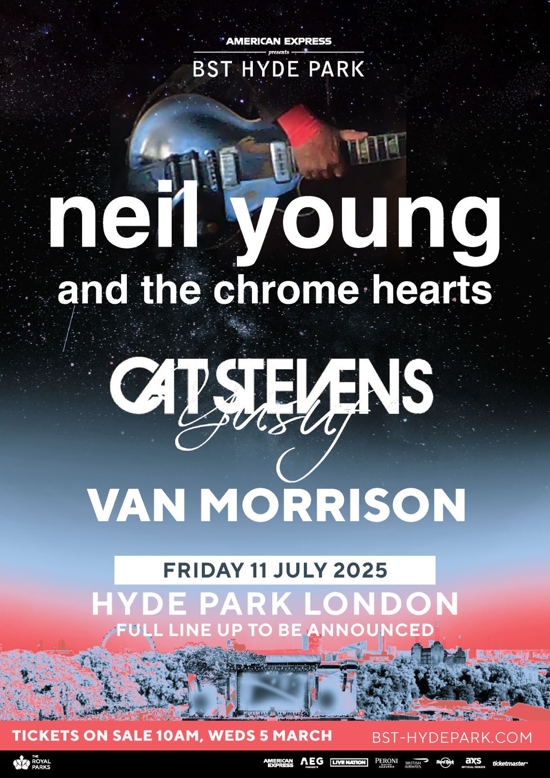Neil Young au BST Hyde Park 2025 à Londres 