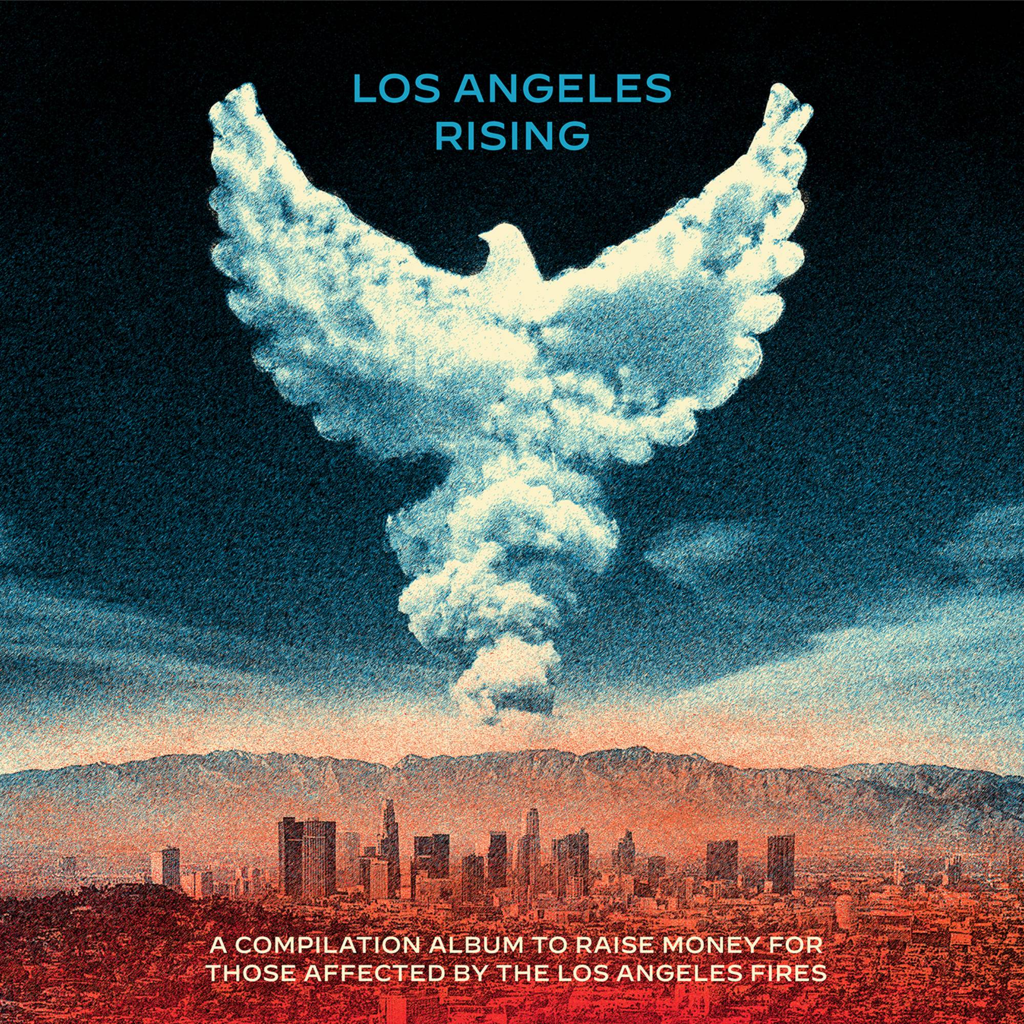 Œuvre d'album «Los Angeles Rising». Crédit: appuyez sur