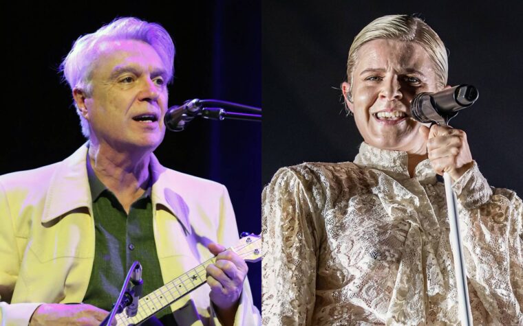 Regardez David Byrne rejoindre Robyn pour `` Dancing on My Own '' au concert d'anniversaire 'SNL50'
