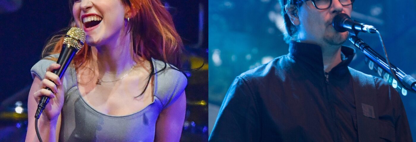 Regardez Hayley Williams et Ken Andrews effectuer l'échec et les couvertures de Björk au salon de la prestation de LA Regardez Hayley Williams et Ken Andrews effectuer l'échec et les couvertures de Björk au salon de la prestation de LA